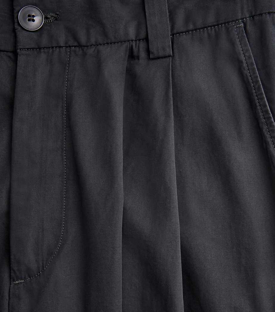 Pleat-Detail Wide-Leg Trousers A669-1879-BLK Image 5
