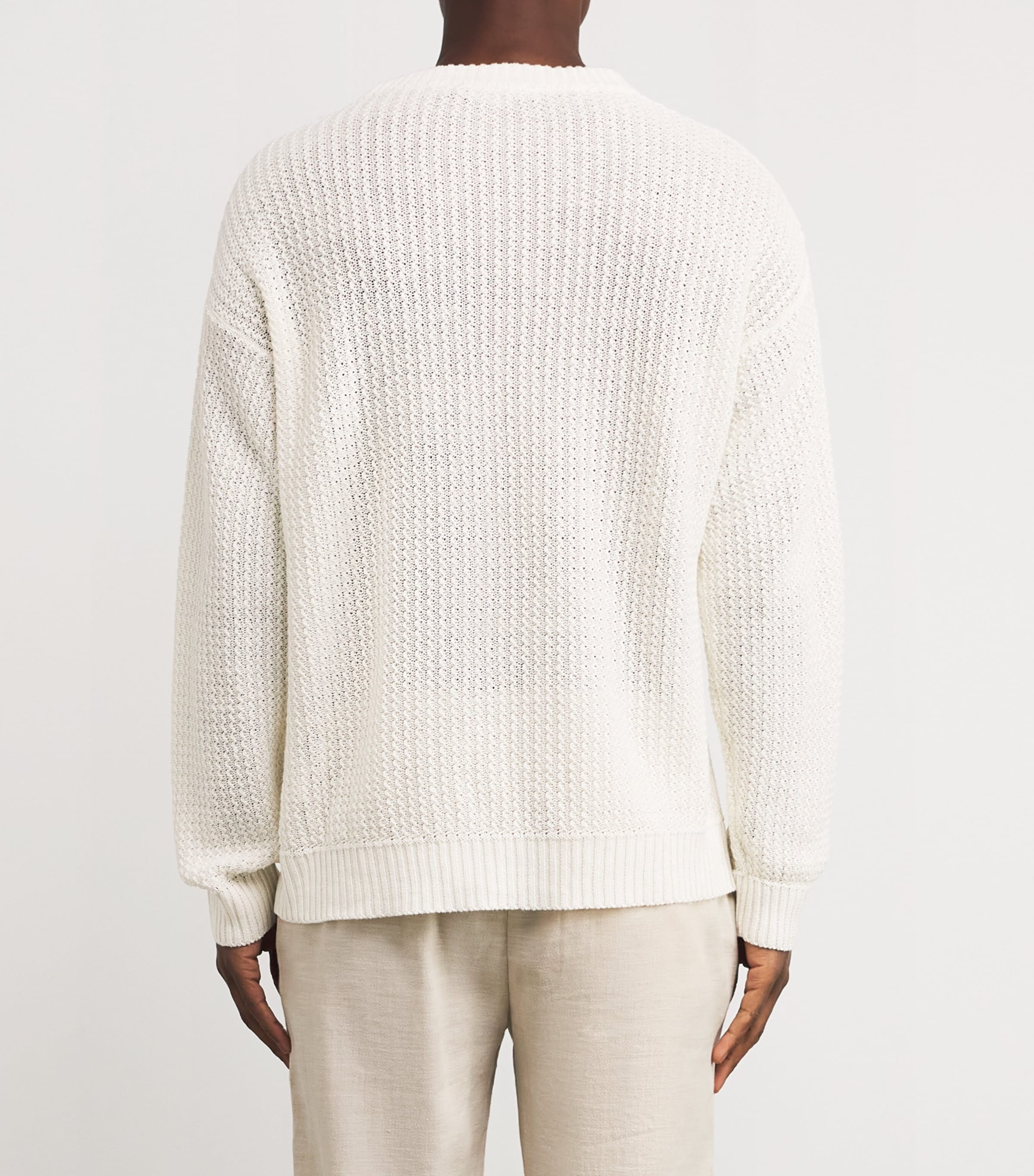 Linen Jardim Sweater 391-OFF-WHITE Image 4