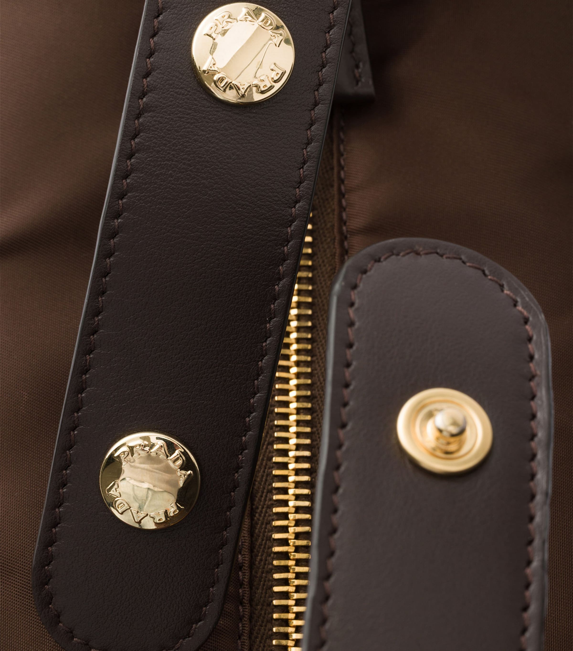 Prada Mini Re-Nylon Chérie Top-Handle Bag Brown Image 5