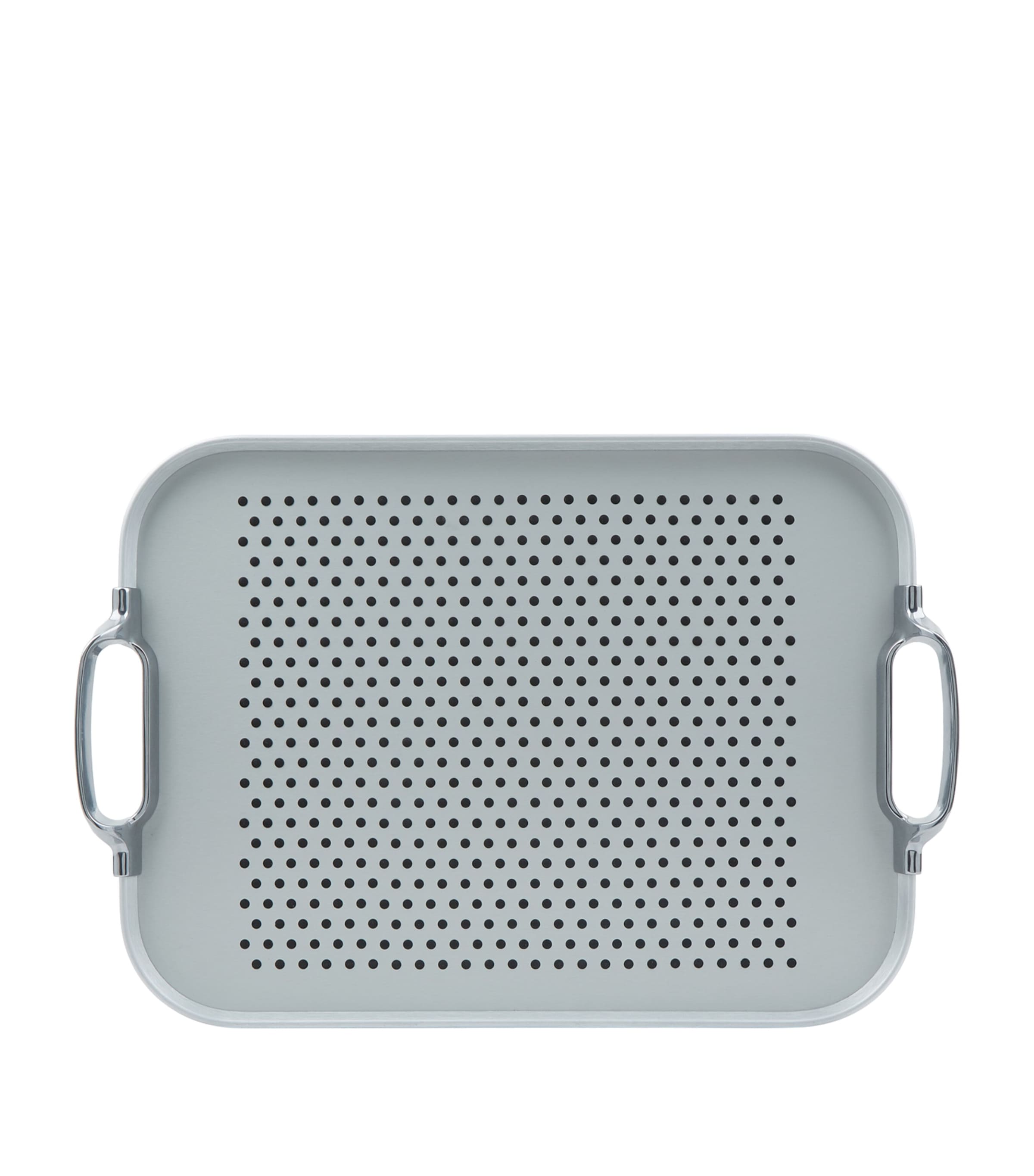 Rubber Grip Cut Out Handle Tray SILVER Image 2