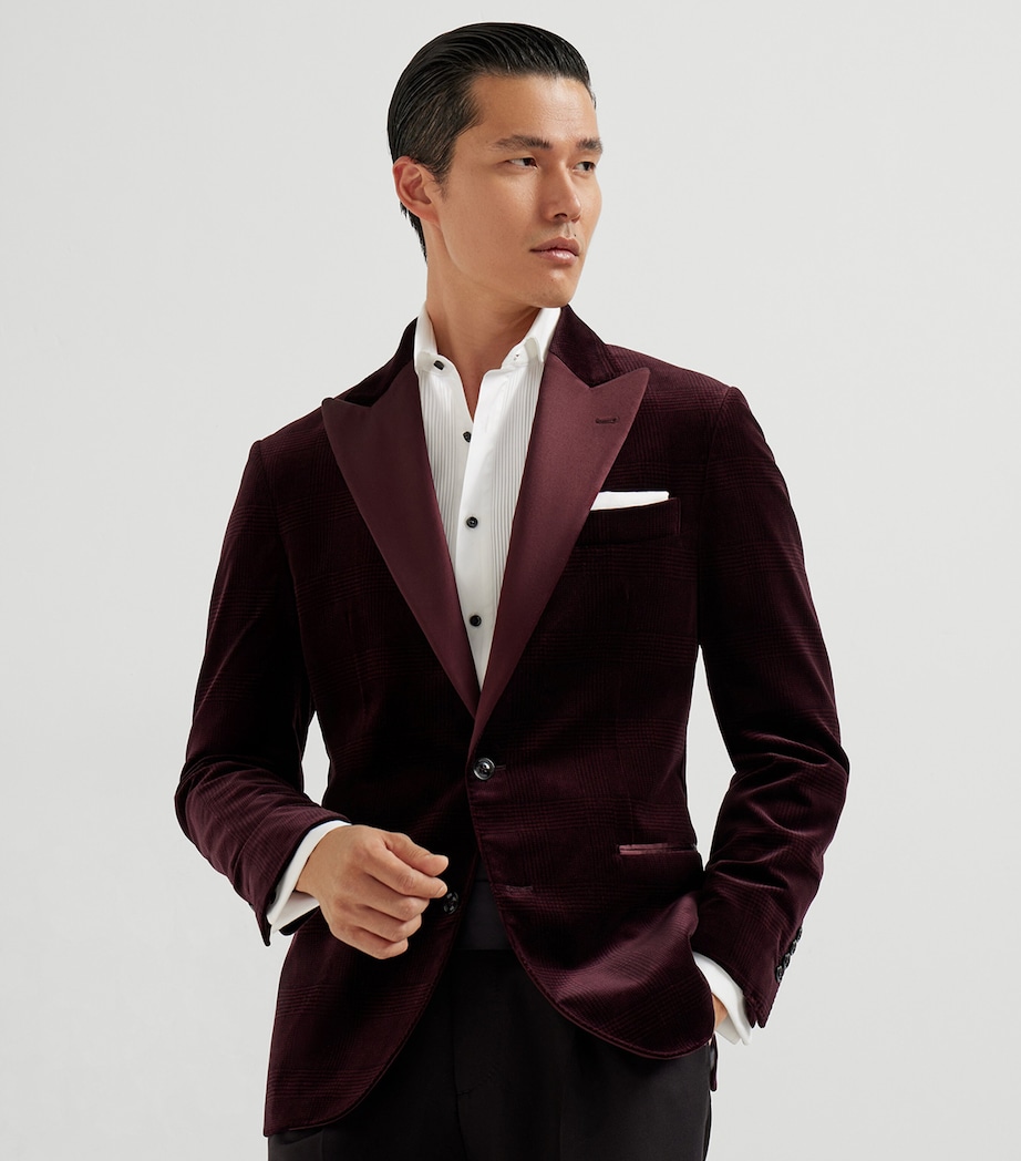 Velvet Single-Breasted Blazer C056 Image 4