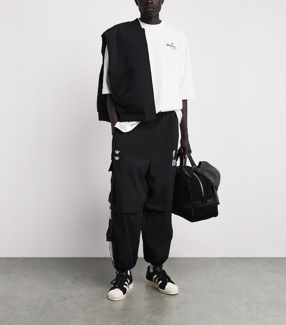 Willy Chavarria Mens x adidas Originals Cargo Trousers Black Image 2