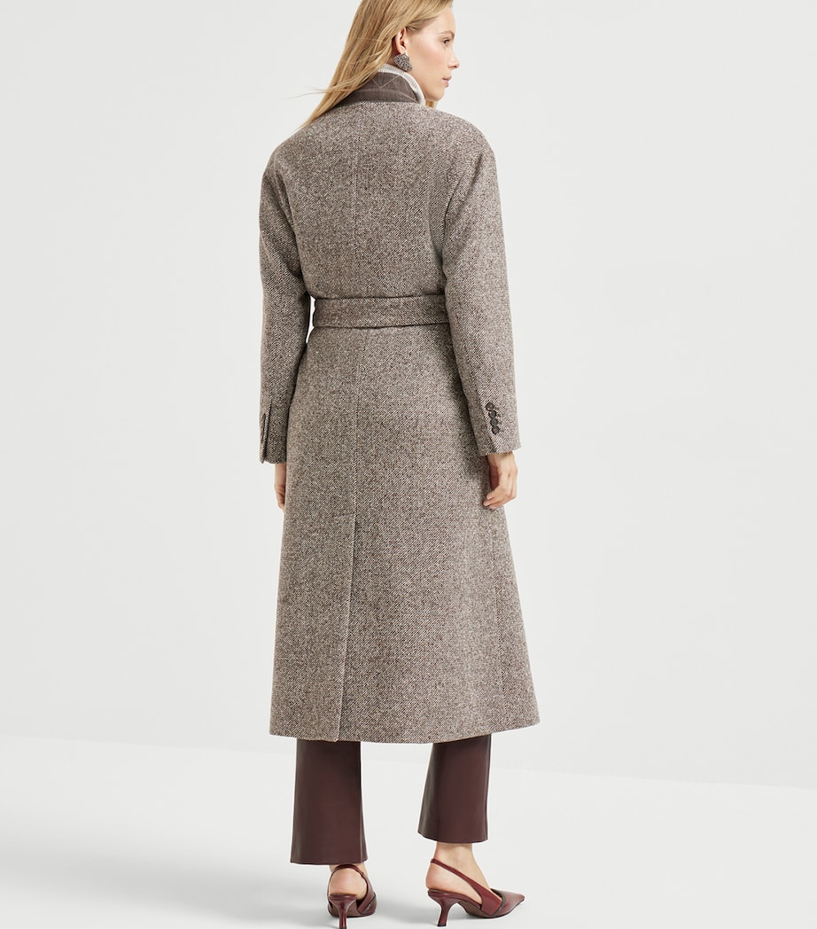 Virgin Wool-Blend Mélange Coat C6321 Image 4