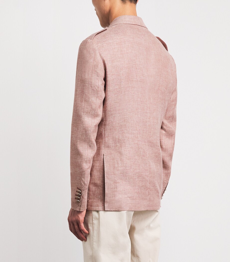 Eleventy Mens Linen-Cashmere-Silk Sahara Jacket Sale Himalaya Image 5
