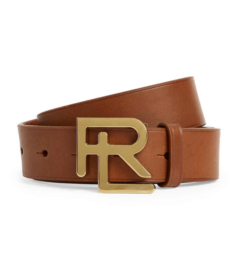 Leather RL Belt TAN Image 2