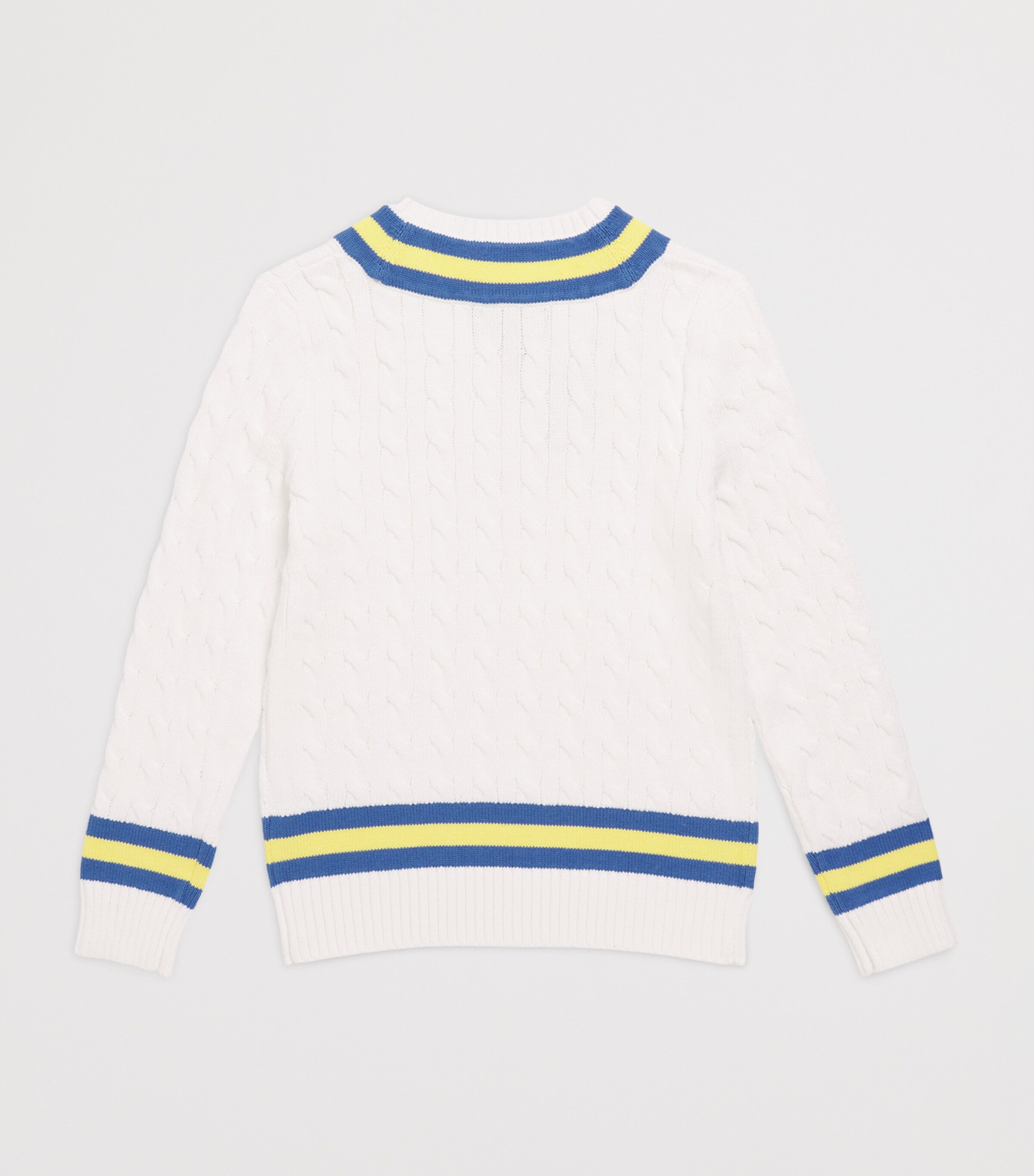 Ralph Lauren Kids Stripe-Detail Cable-Knit Dress (2-7 Years) Deckwash W Image 2
