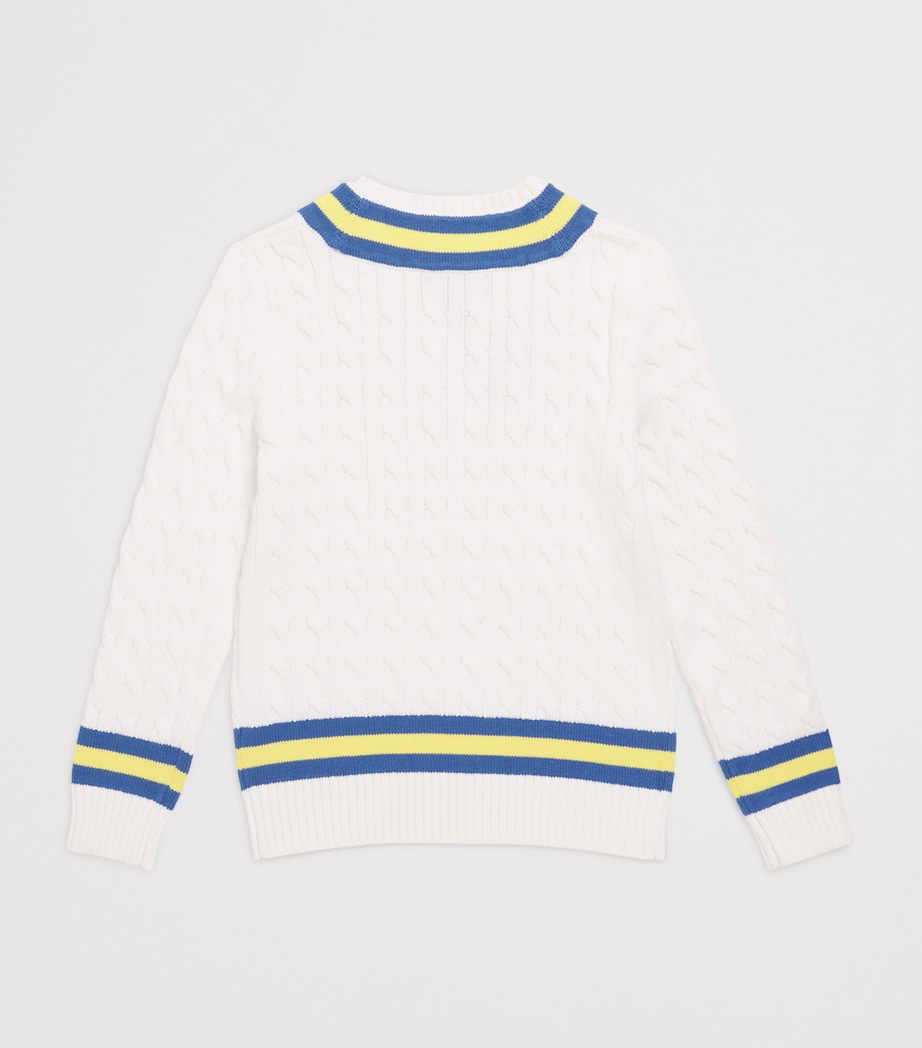 Ralph Lauren Kids Stripe-Detail Cable-Knit Dress (2-7 Years) Deckwash W Image 2