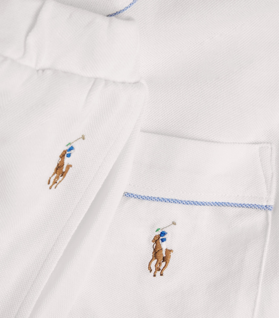 Polo Ralph Lauren Womens Cotton-Modal Pyjama Set White Cloud Image 6