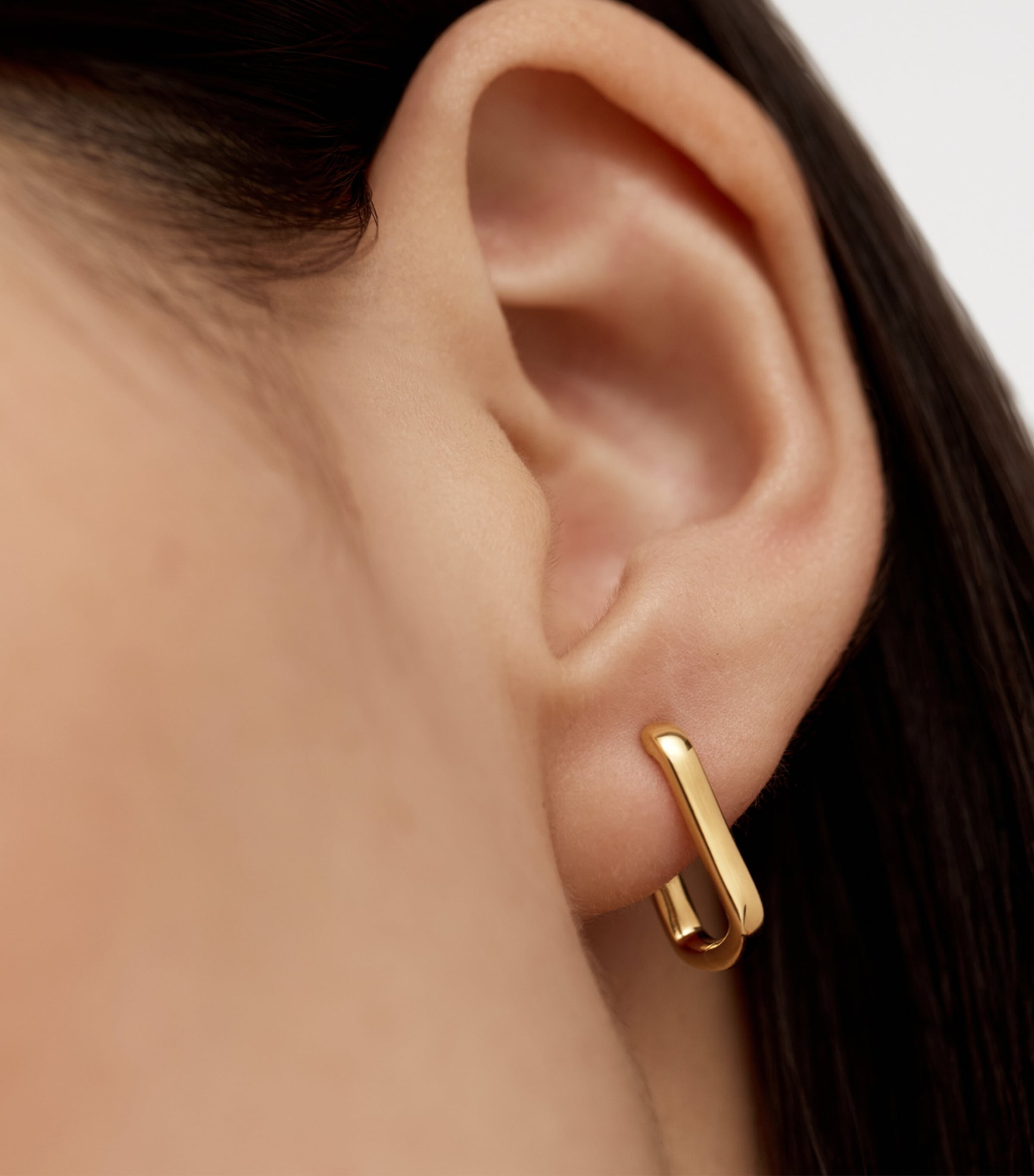 Monica Vinader Gold Vermeil Mini Alta Huggie Earrings Gold Vermeil Image 2