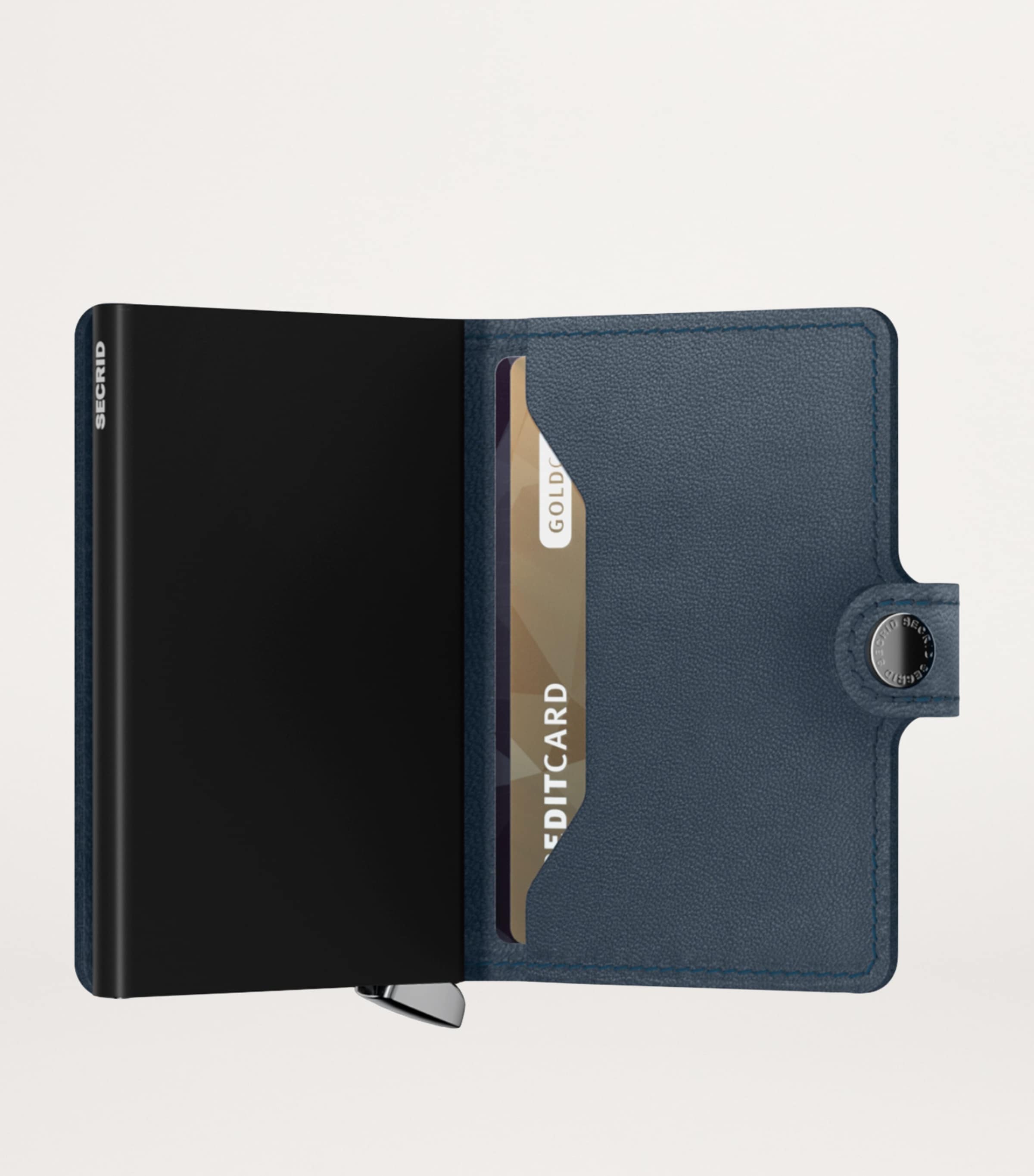 Leather Emboss Lines Miniwallet TEAL Image 5