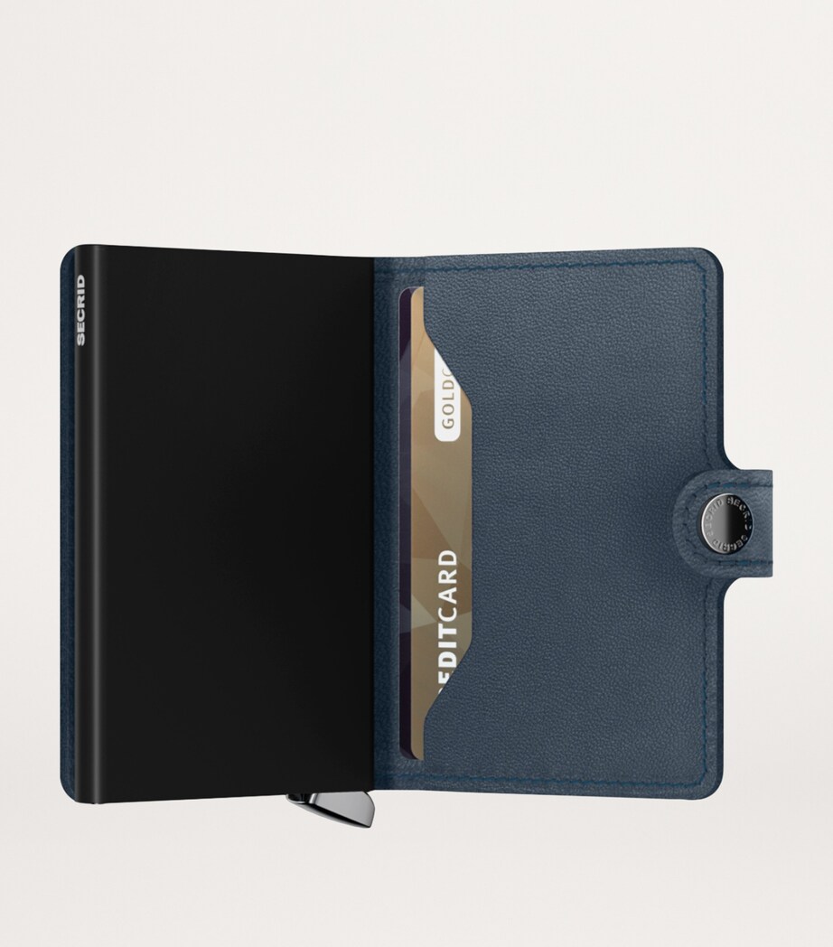 Leather Emboss Lines Miniwallet TEAL Image 5