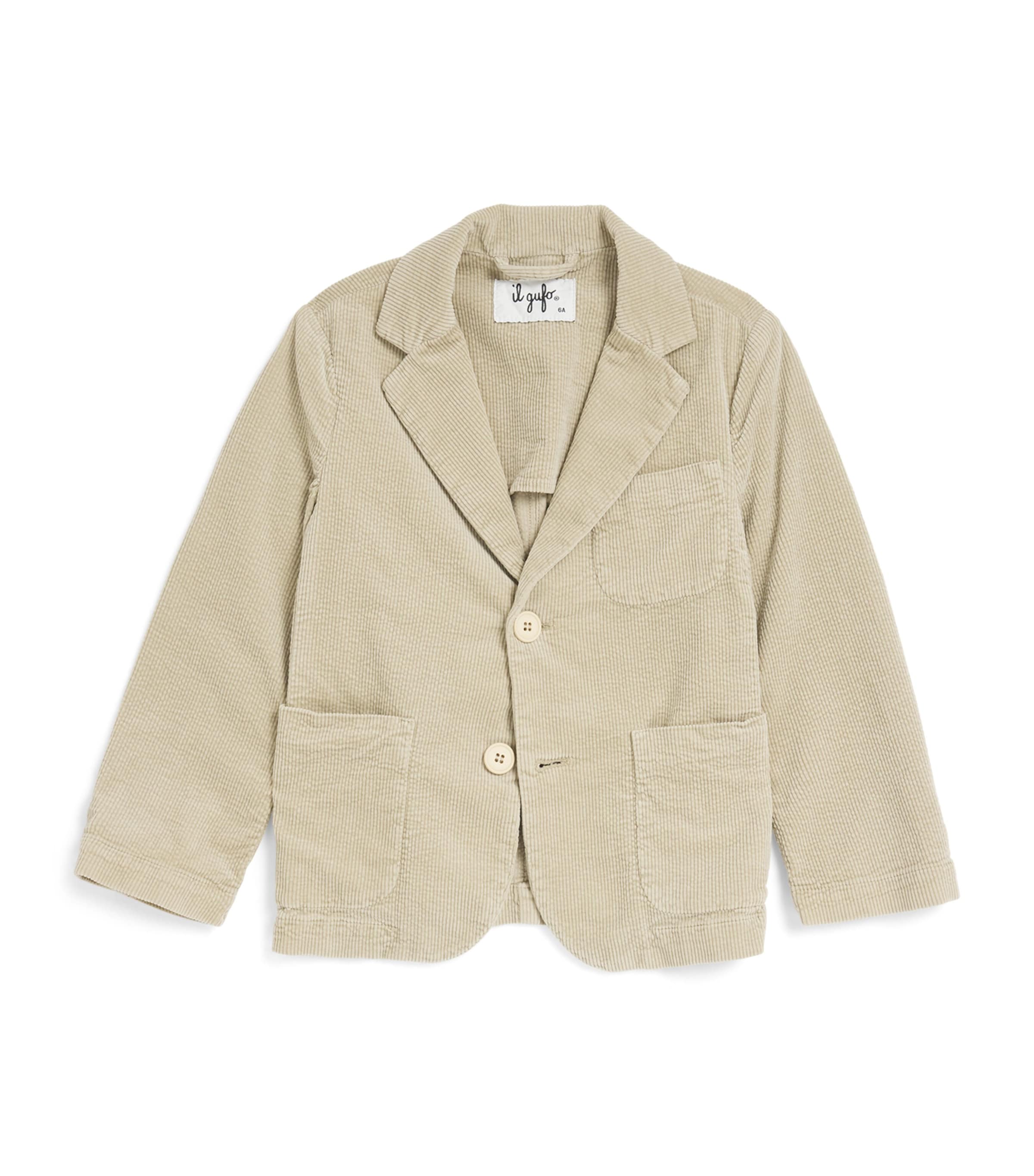 Shop Il Gufo Corduroy Blazer In Beige