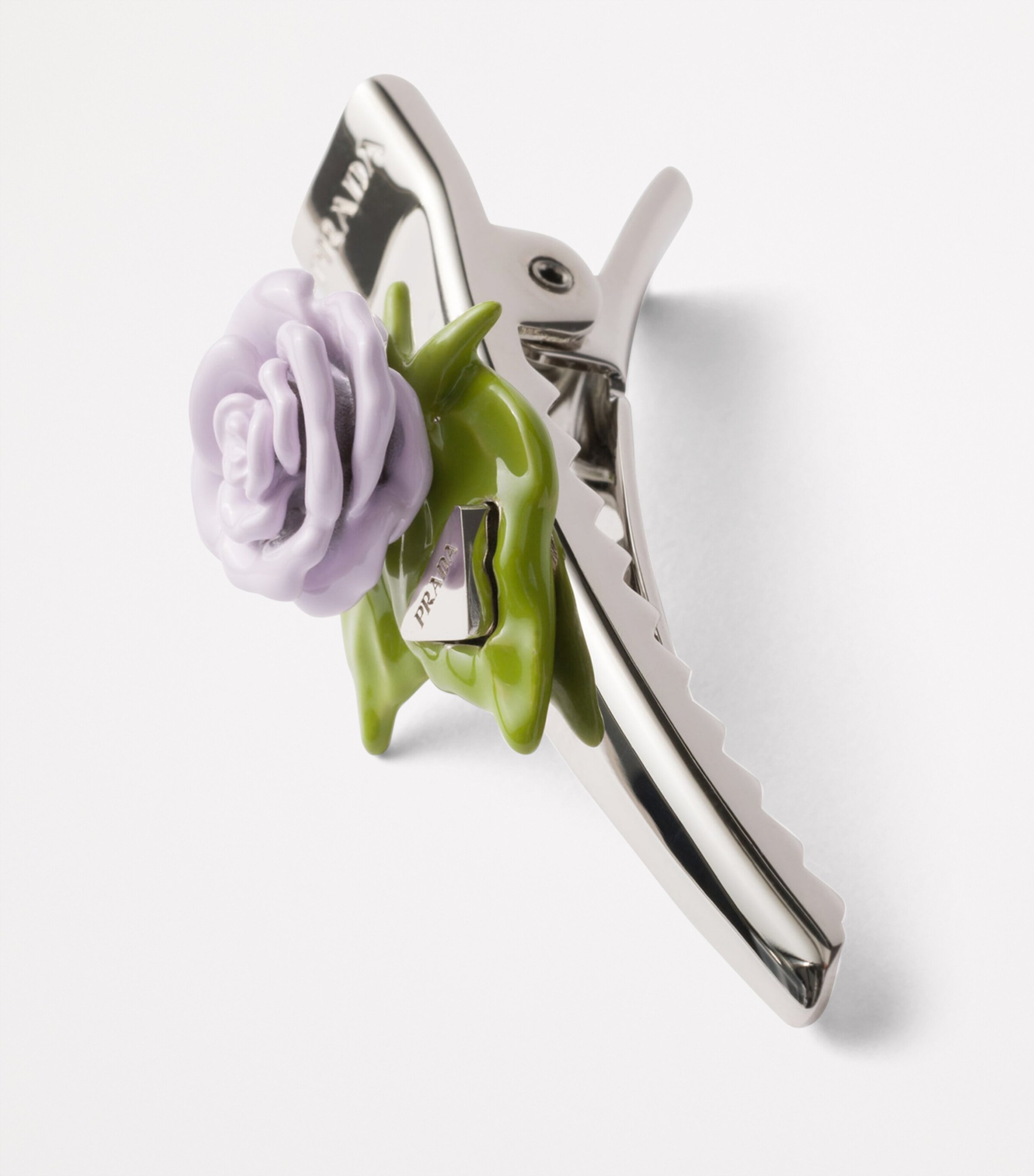 Enamelled Rose Hair Clip F0230 Image 2