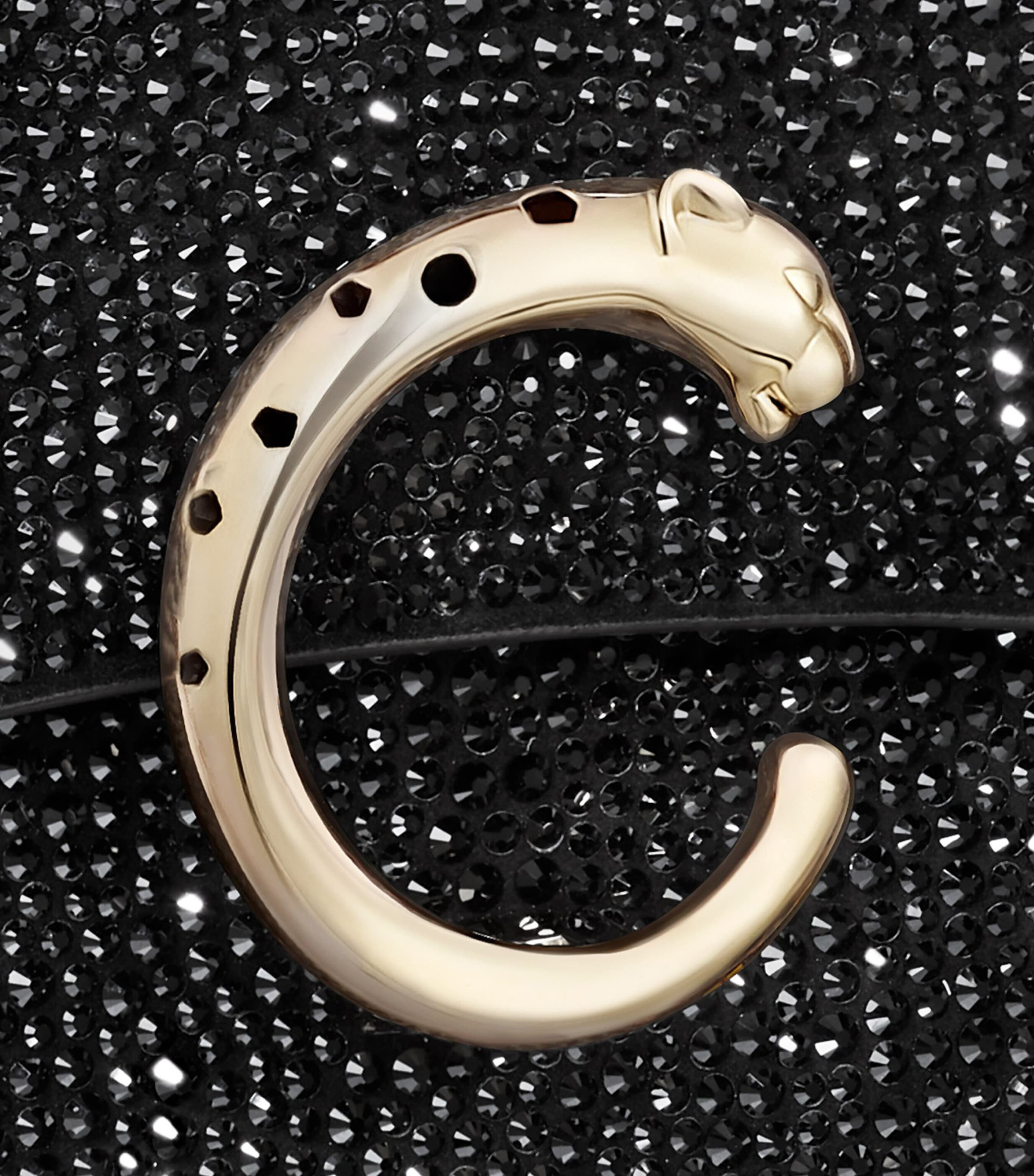 Mini Embellished Panthère de Cartier Cross-Body Bag BLACK Image 6