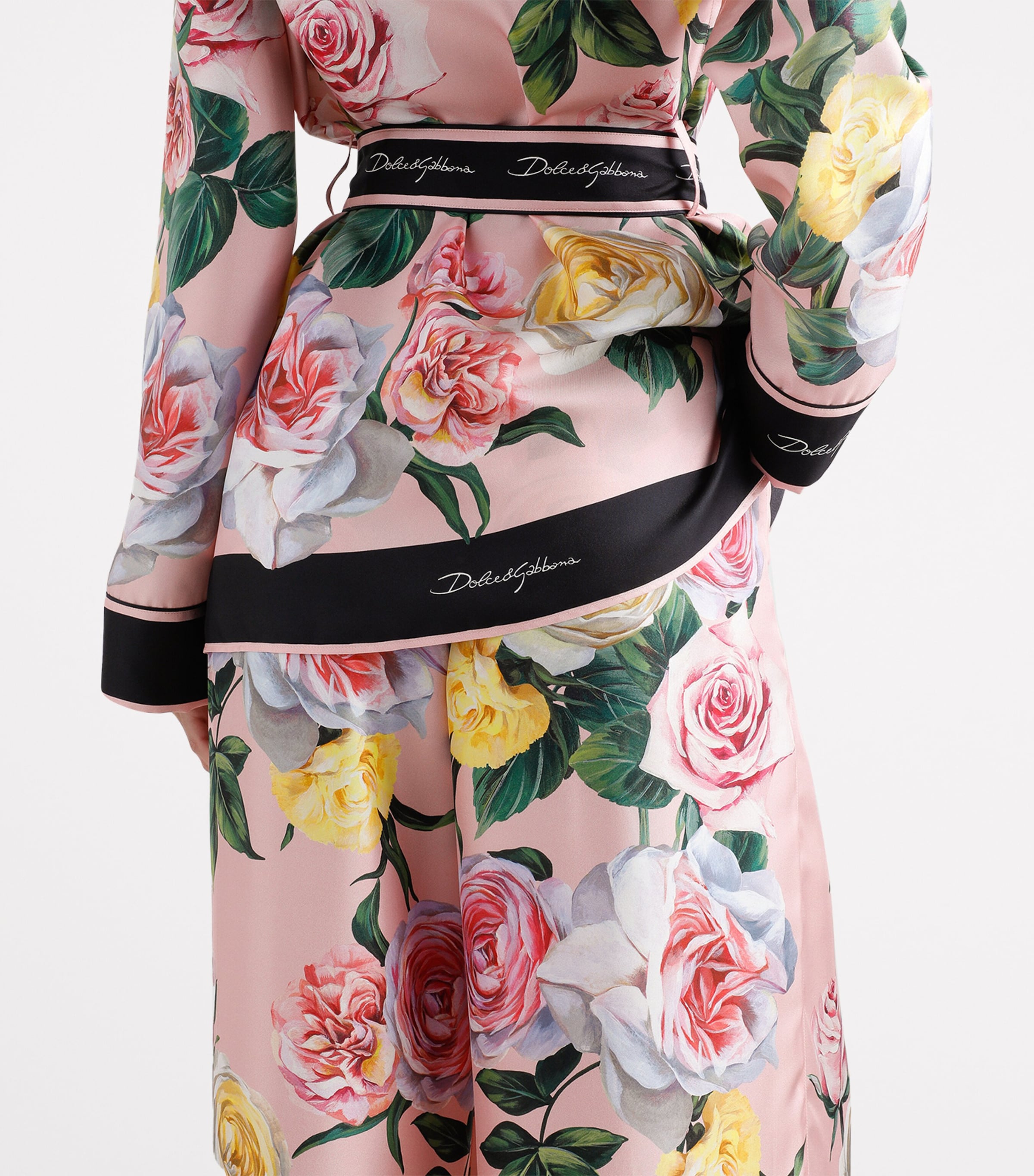 Silk Floral Wide-Leg Trousers HF5IY-PEONIE/ Image 4