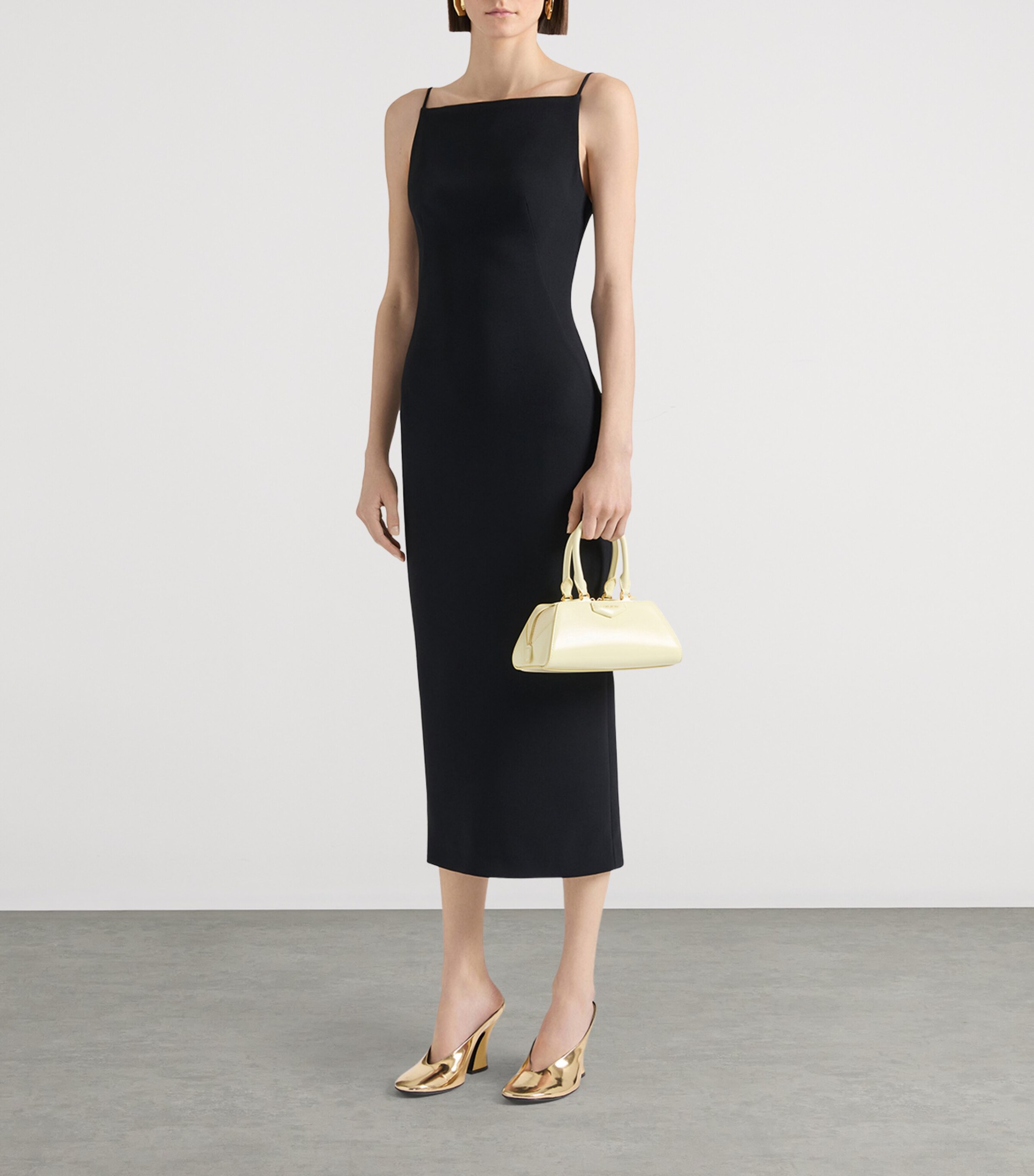 Mini Leather Antigona Cube East-West Top-Handle Bag BUTTER Image 2