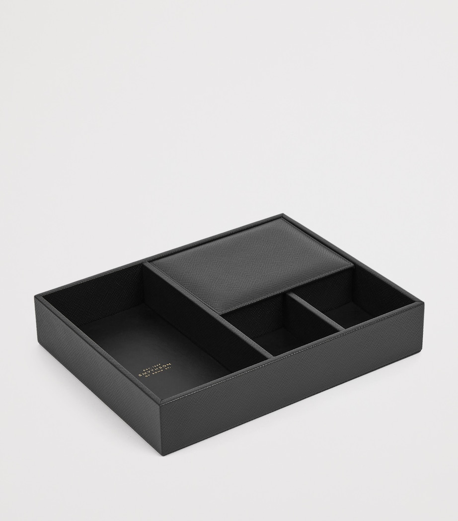Panama Leather Valet Tray BLK Image 3