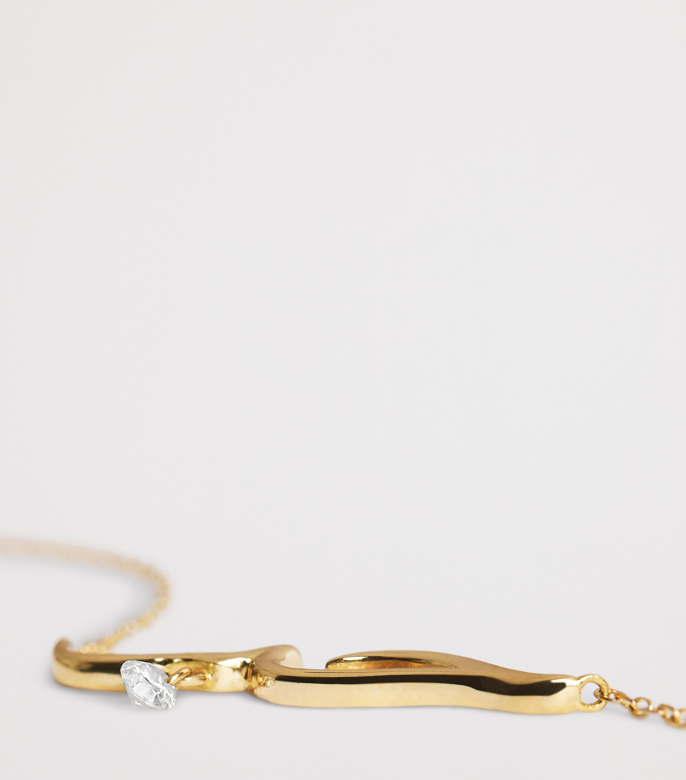 Persée Yellow Gold and Diamond Around the Words Love Necklace Yellow Gold Image 5