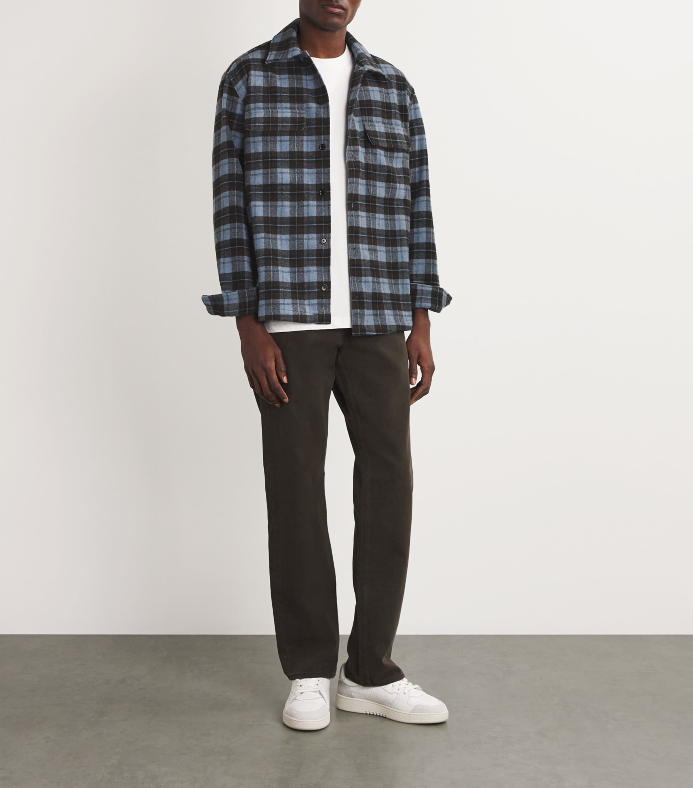Wool-Blend Check Sacastor Overshirt CORONET BLUE CH Image 2