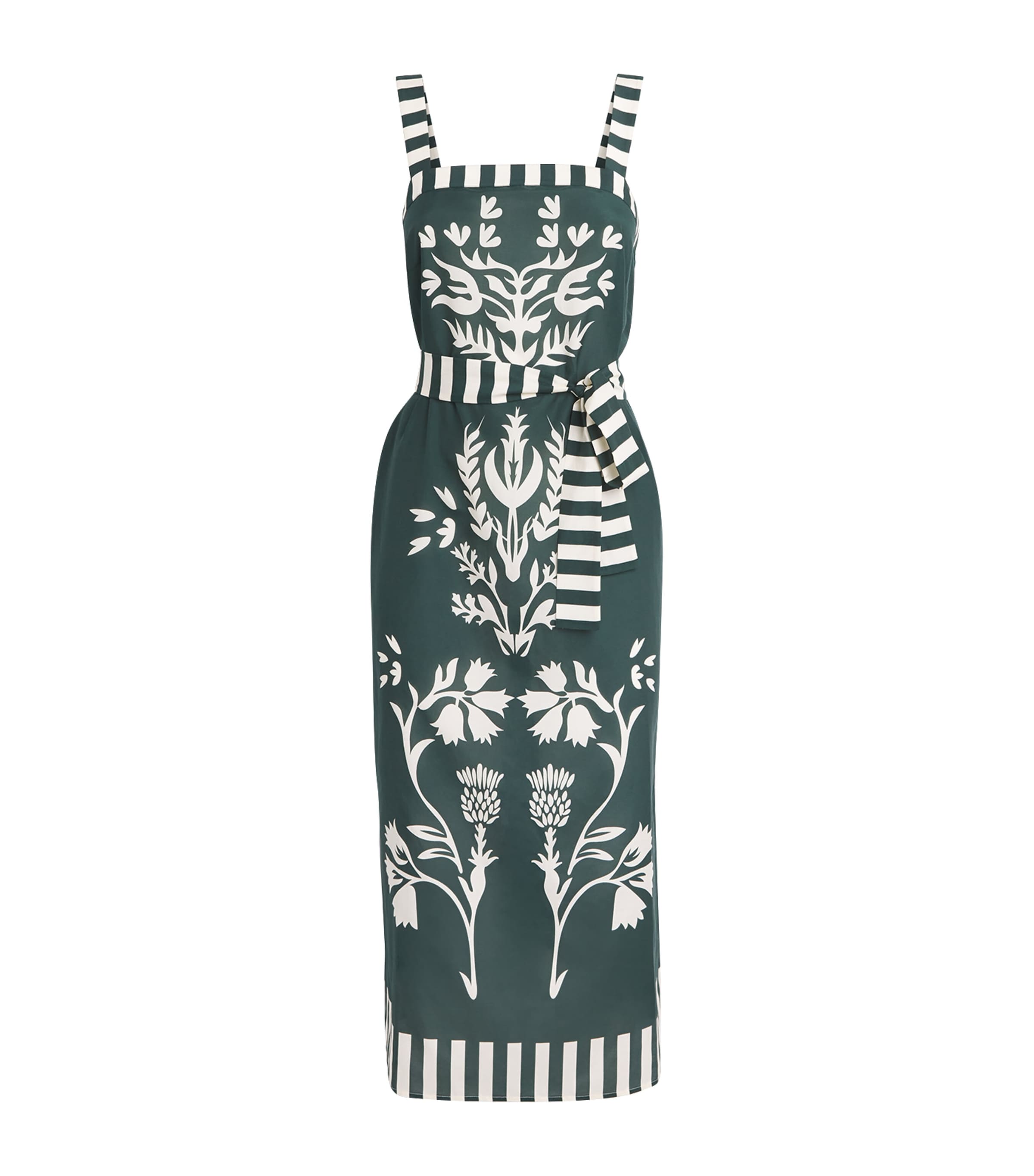 Eres Womens Cotton-Silk Lakshya Midi Dress Scarabee/pan Image 1