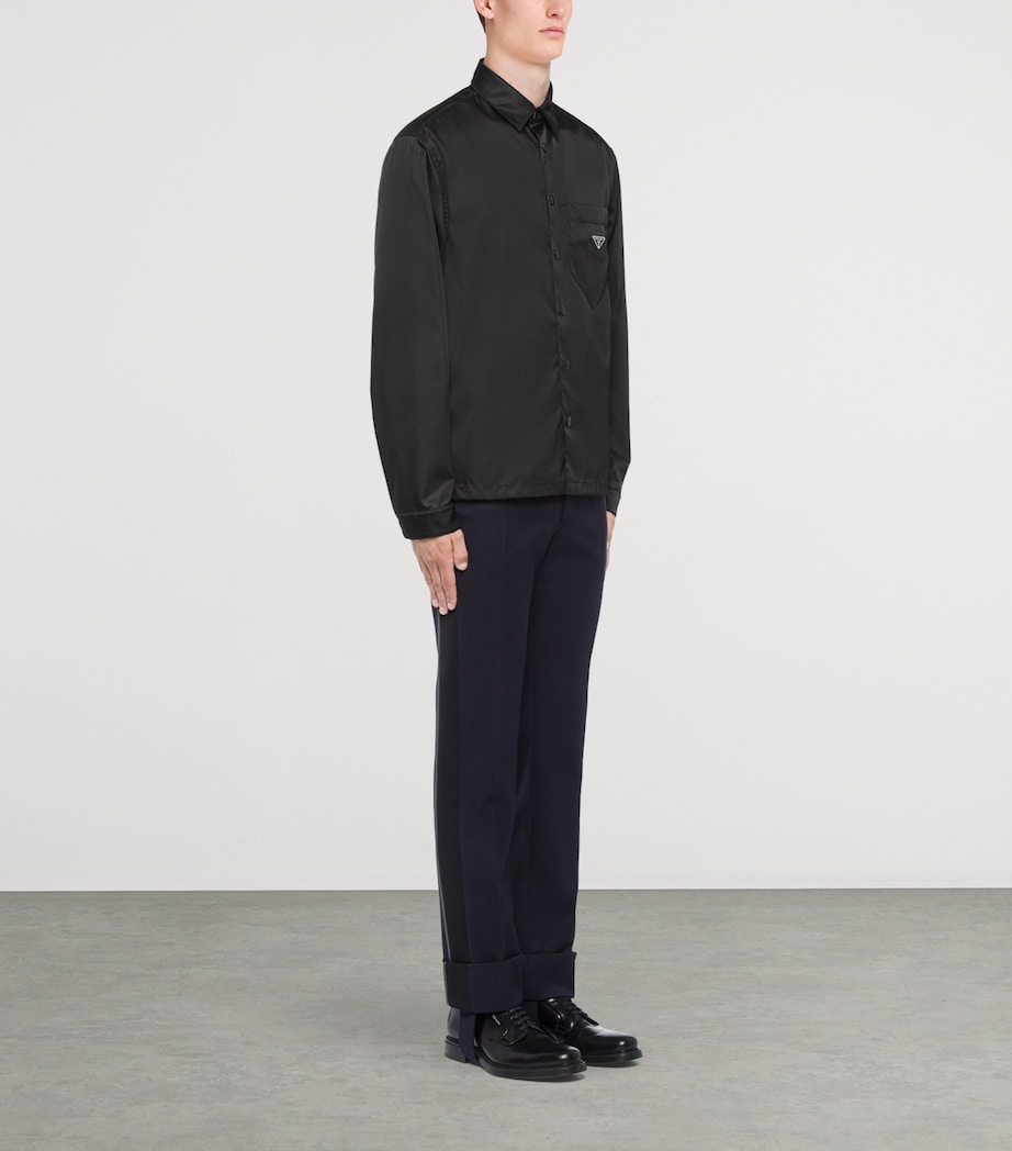 Prada Mens Re-Nylon Relaxed Shirt Black Image 5