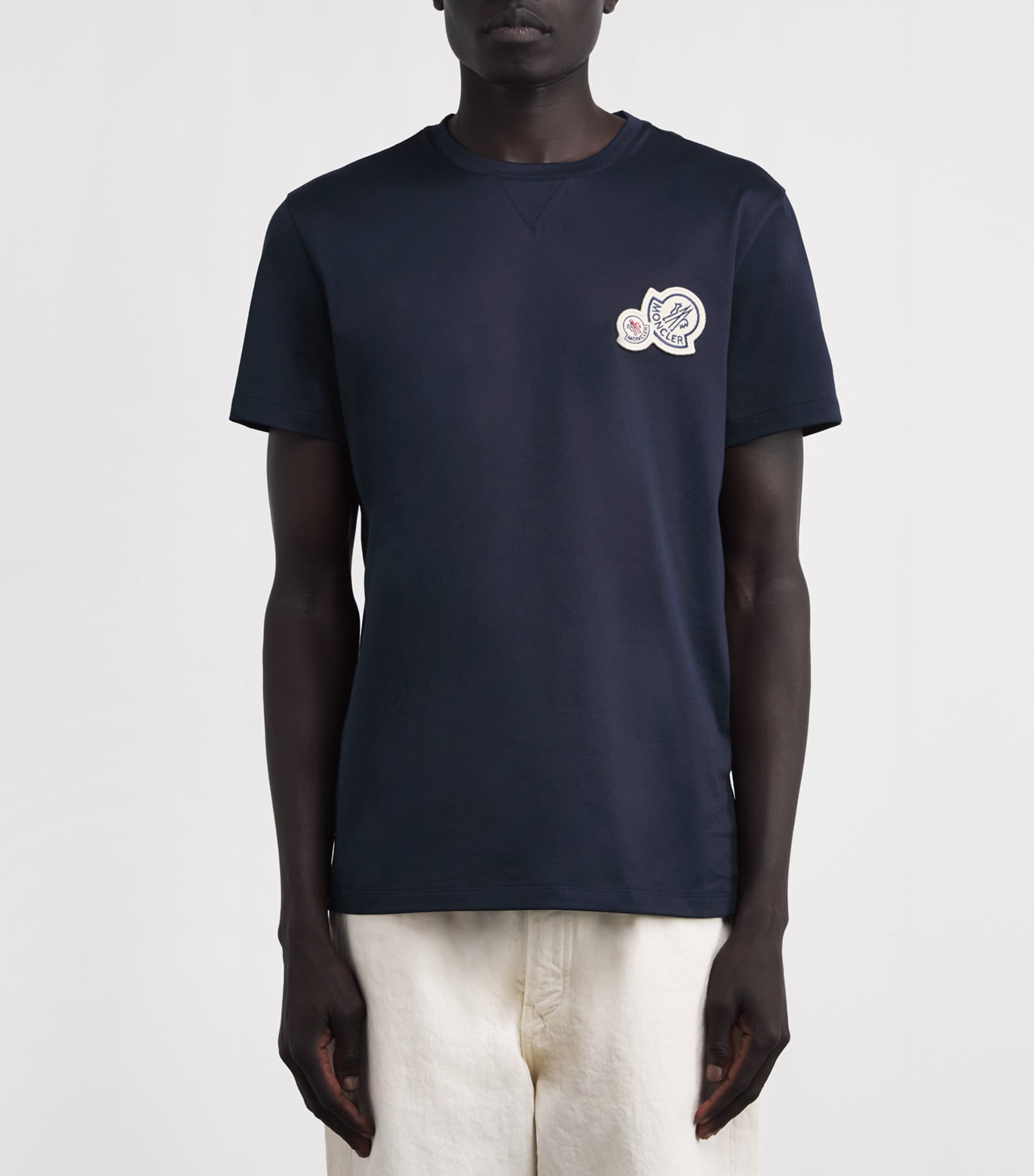 【MONCLER】Doubleロゴ・パッチ・コットンTシャツ Moncler Double Logo Patch Cotton T-Shirt | REVERSIBLE