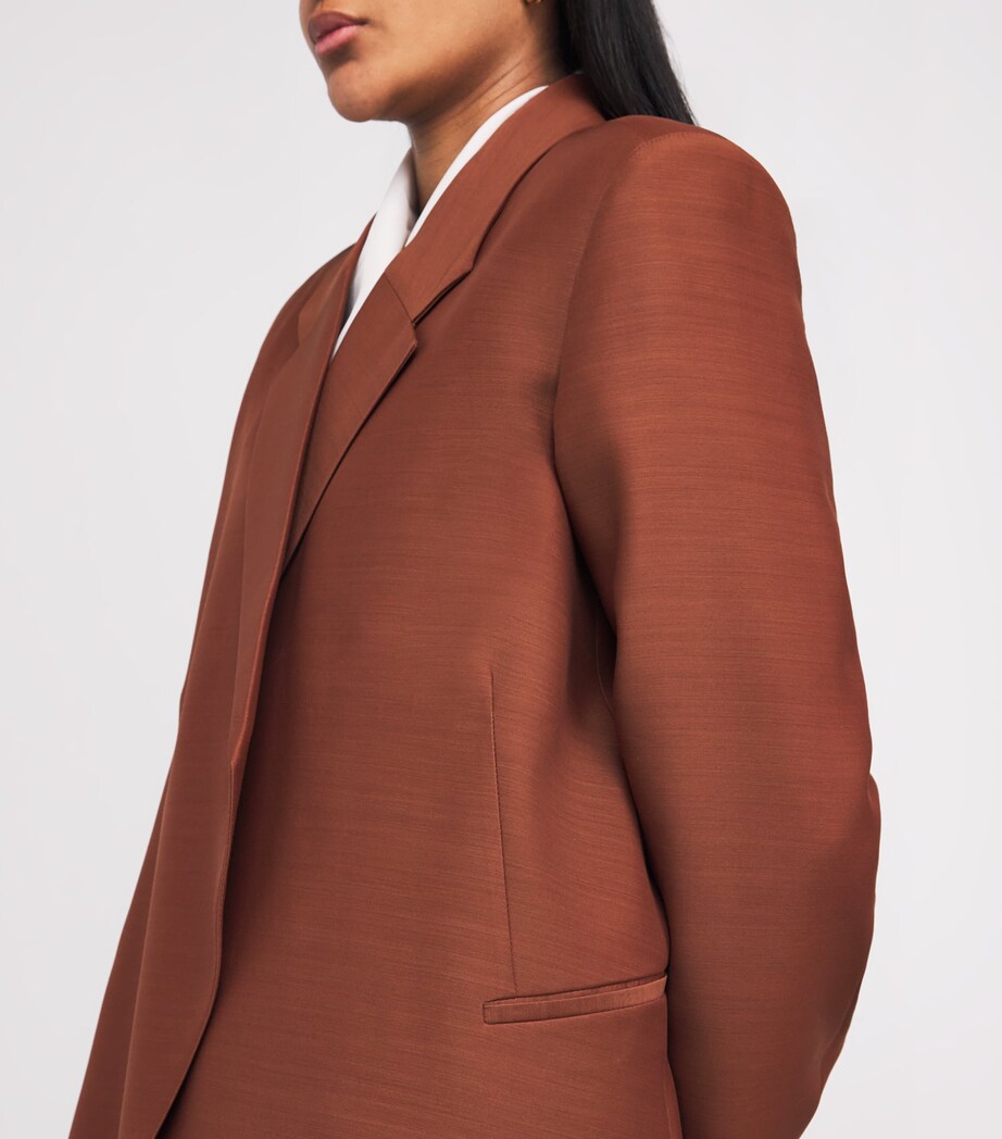 Organic Wool-Silk Polus Blazer 1026 RUST Image 6