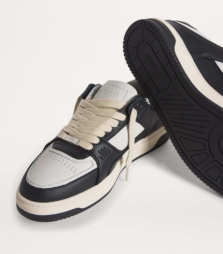 Represent Leather Apex Low-Top Sneakers Black/vintage White Image 7