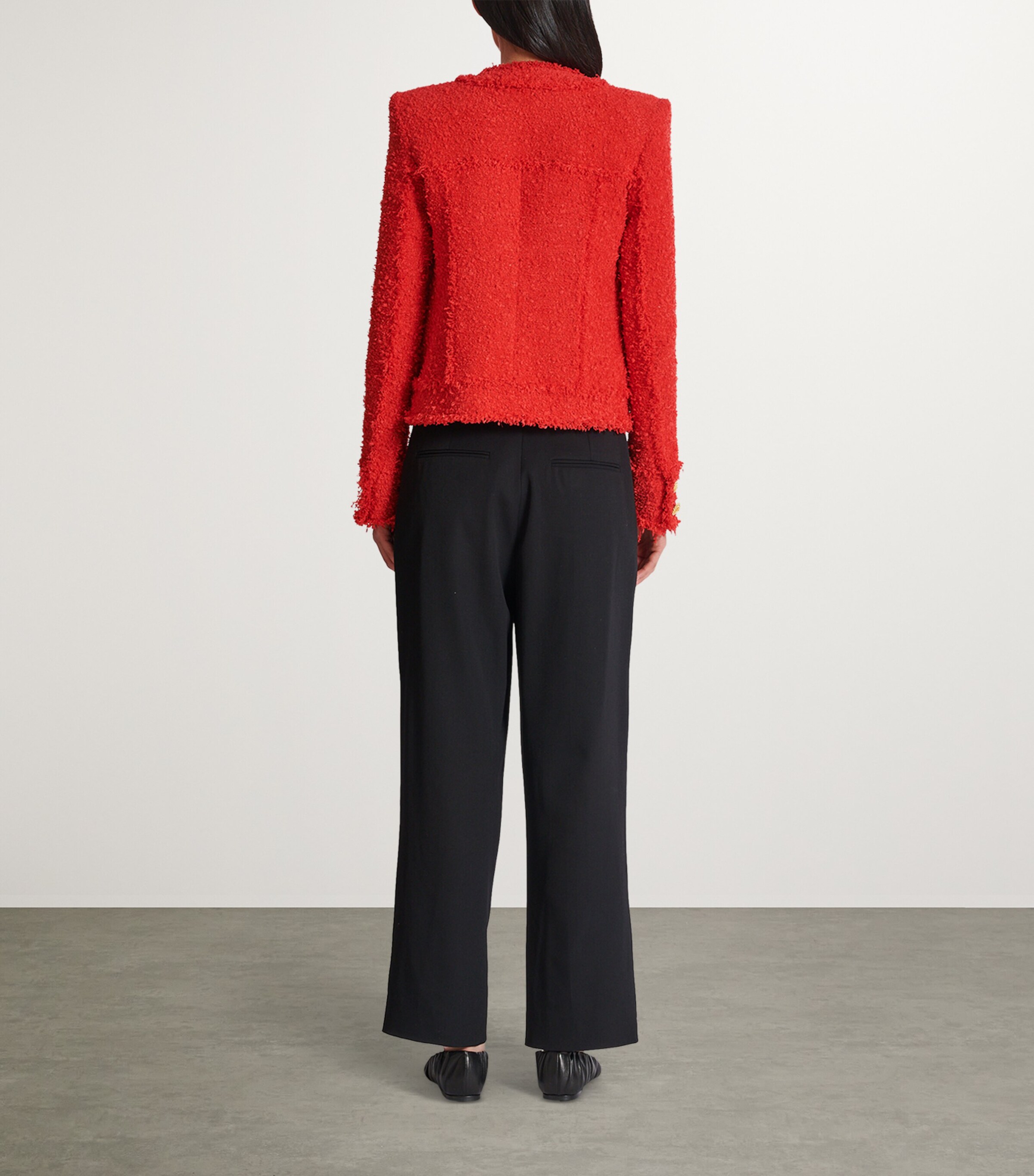Tweed Cropped Jacket ROUGE Image 7