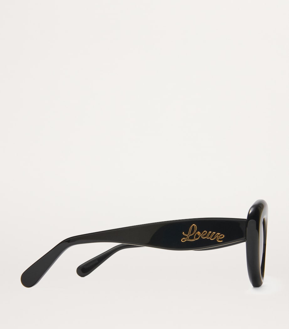 Acetate Dawn Oval Sunglasses BLACK Image 3