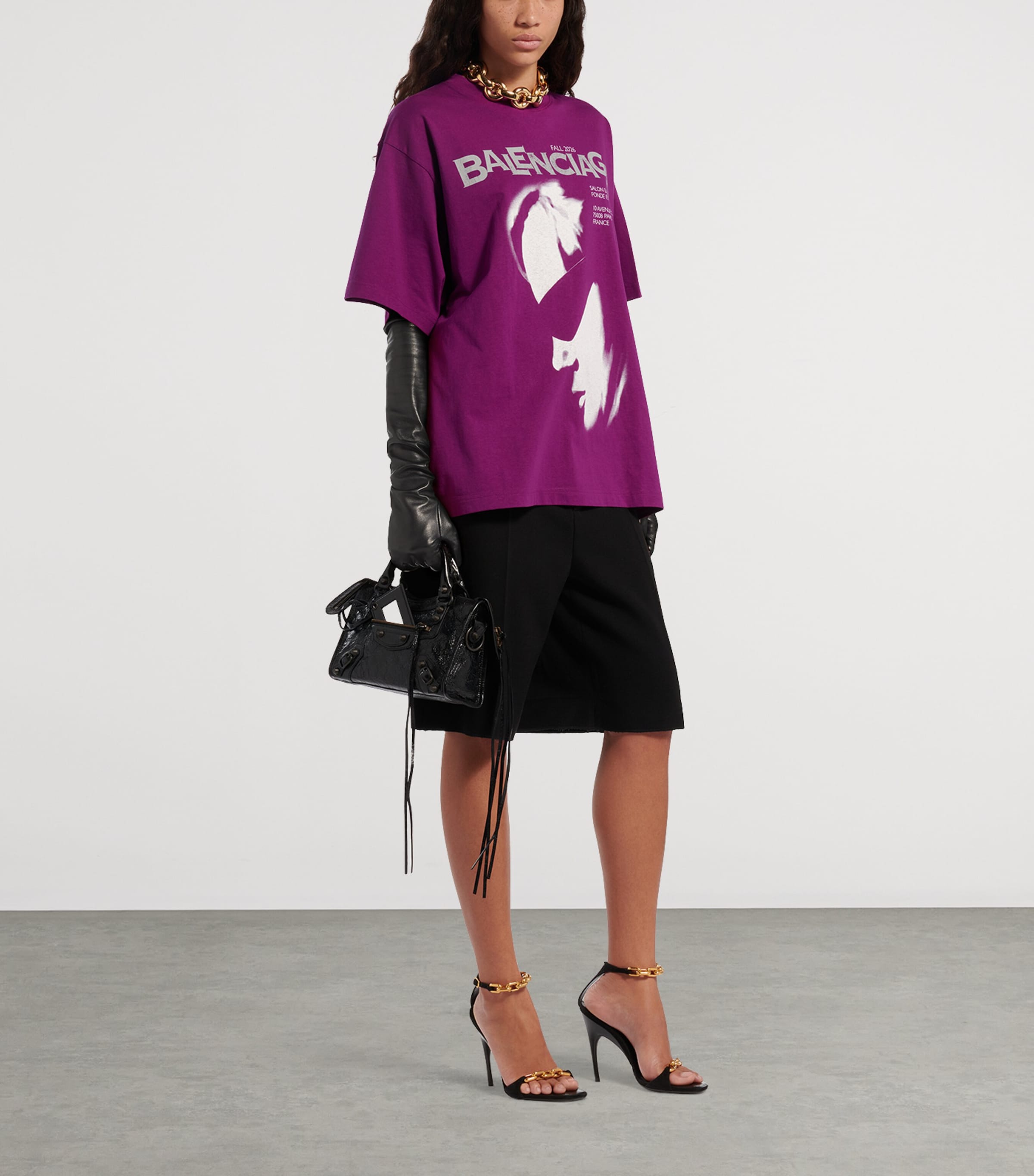 Balenciaga Womens Printed T-Shirt Image 2