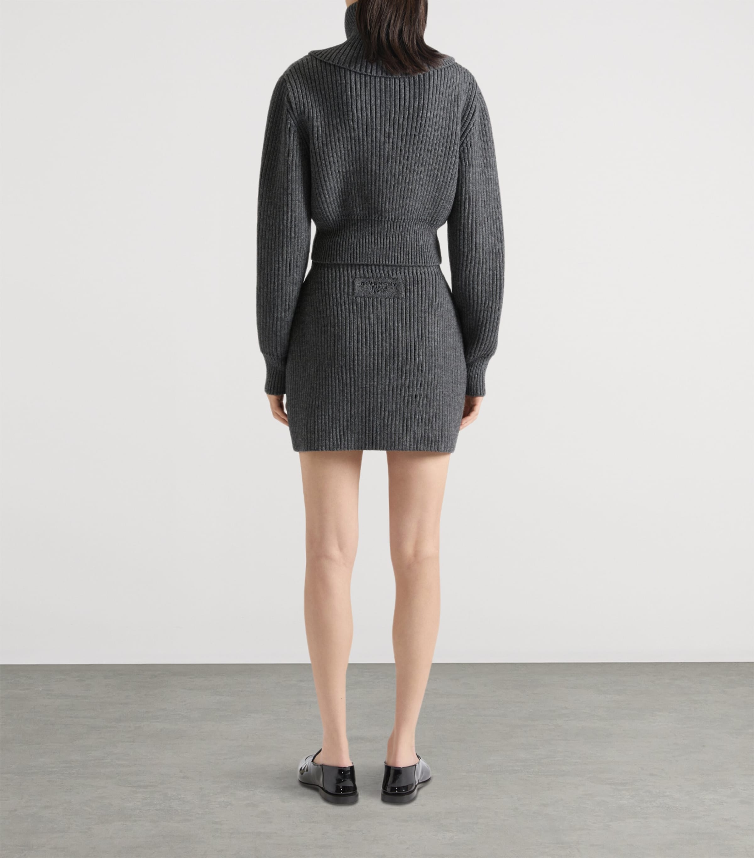 Wool-Blend Logo Cardigan SLATE BLEND Image 3