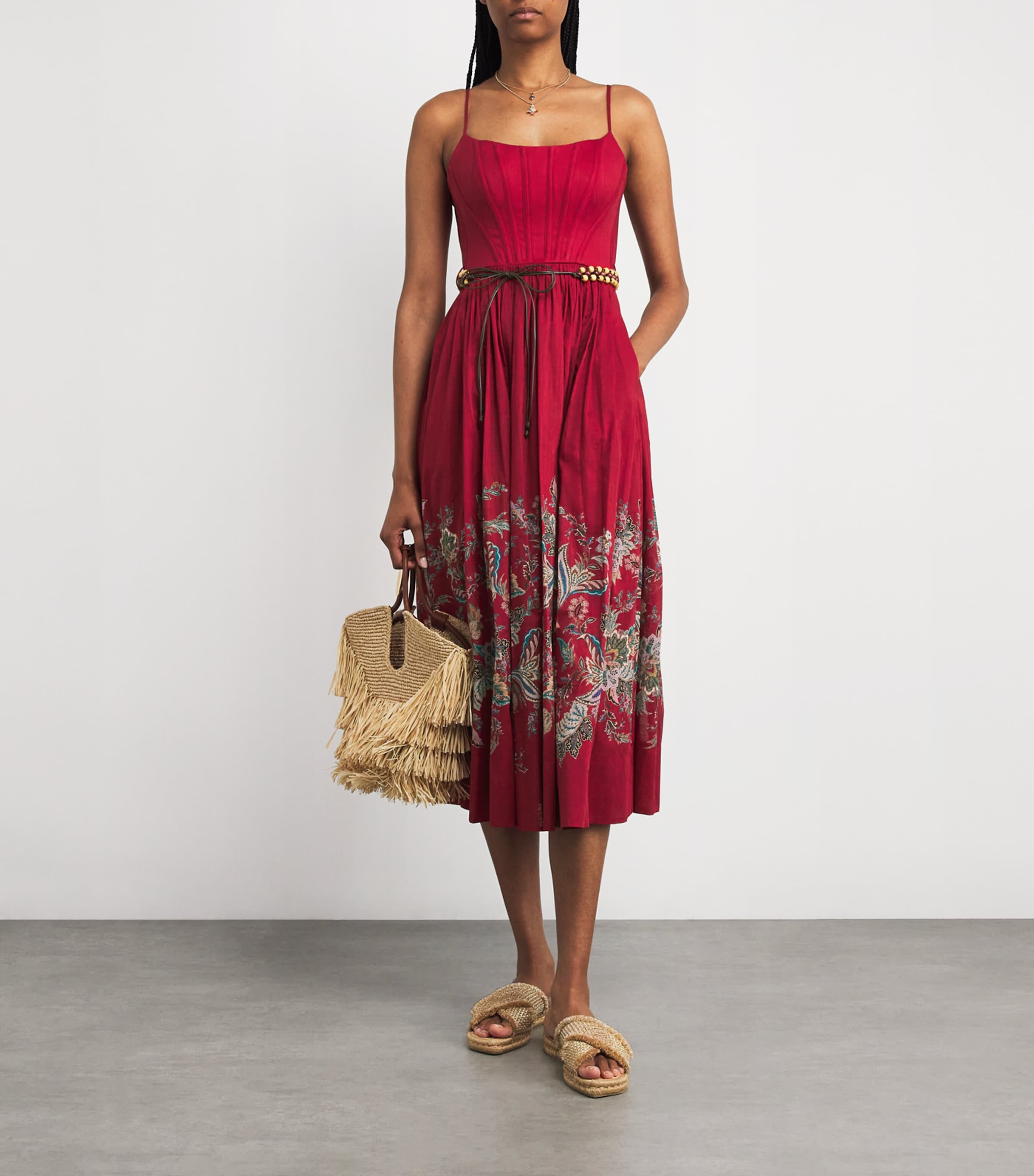 Zimmermann Corset Rhiannon Midi Dress | Harrods HK