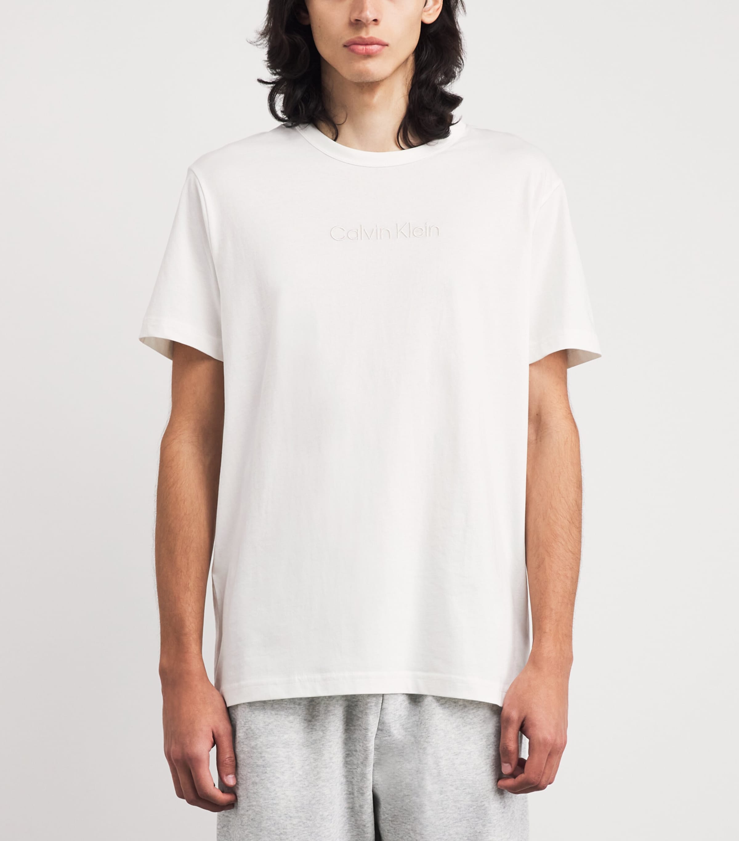 Calvin Klein Mens Cotton Logo T-Shirt White Image 4