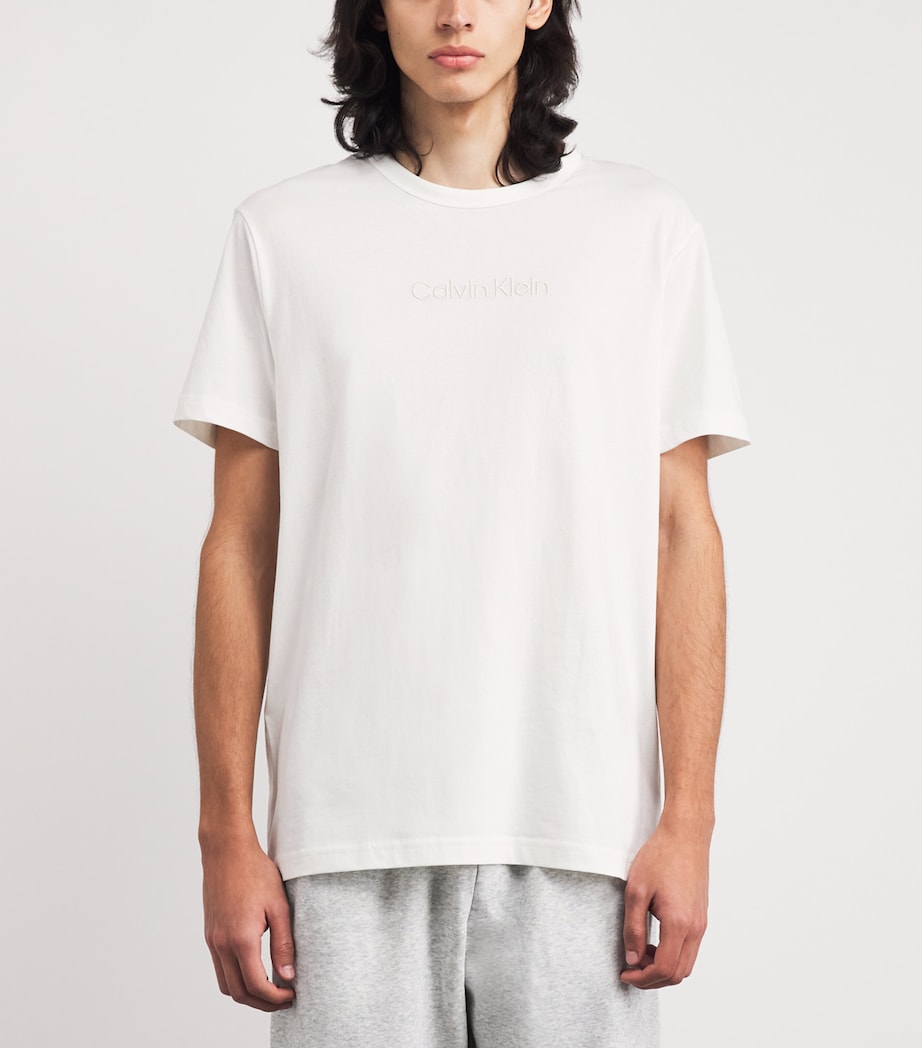 Calvin Klein Mens Cotton Logo T-Shirt White Image 4