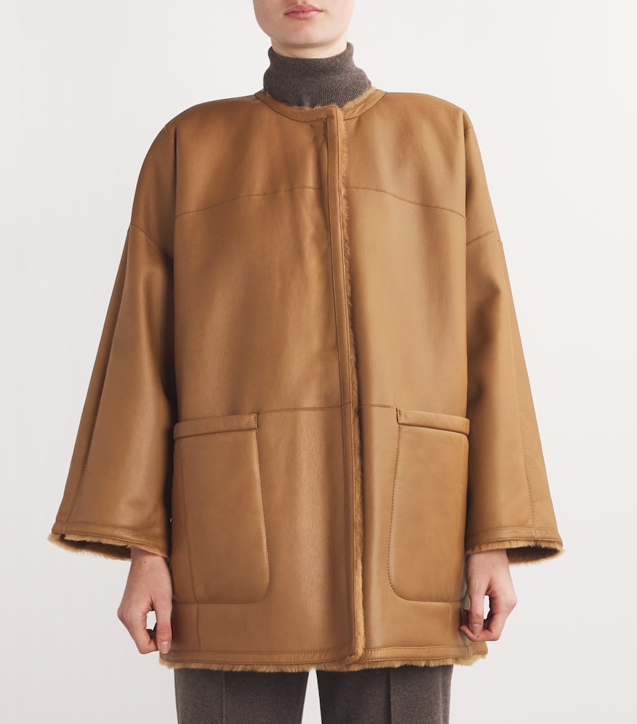 Shearling Reversible Jacket TOBACCO Image 6