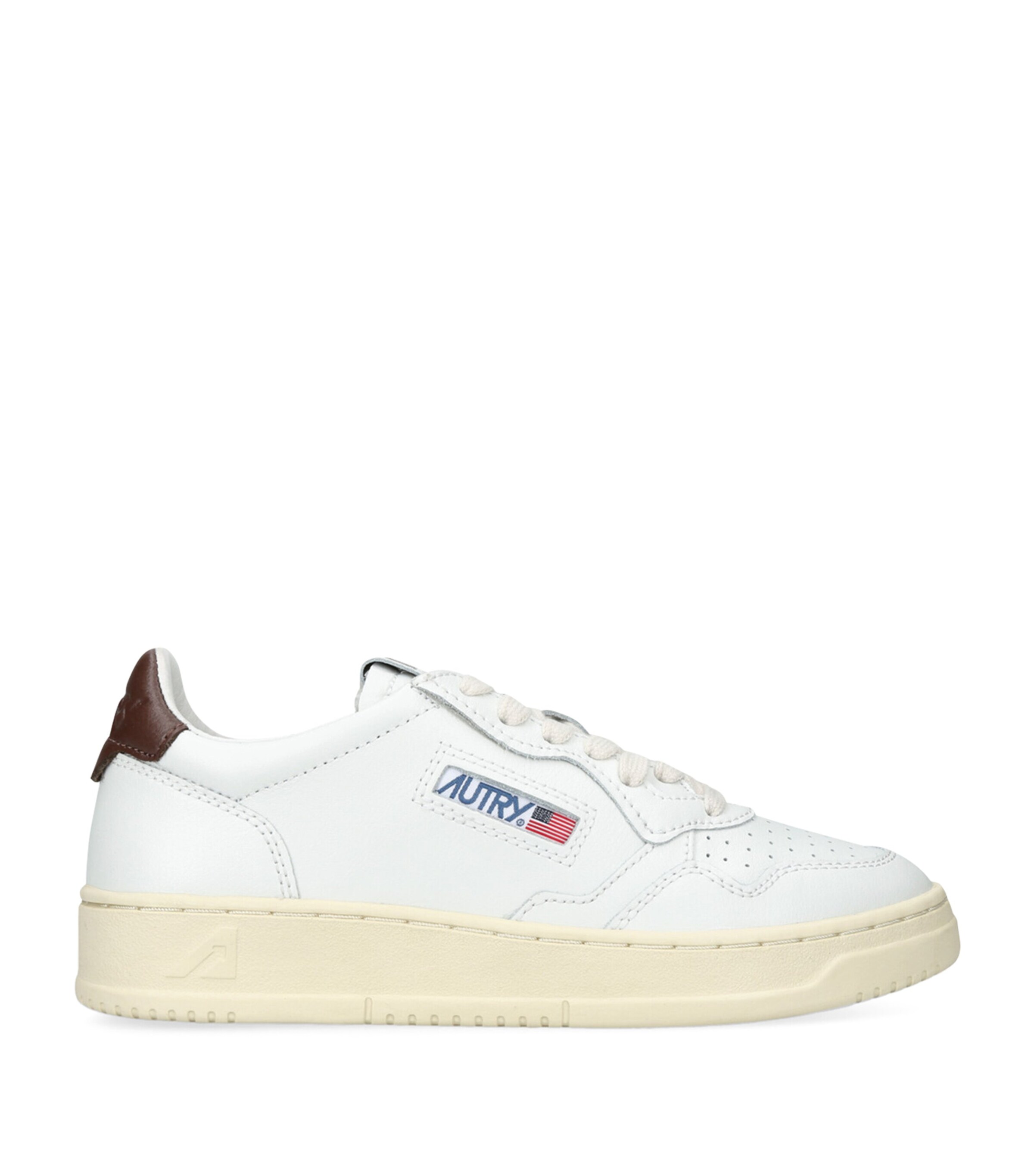 Autry Sneakers Dals Low In White And Black Leather In Multi