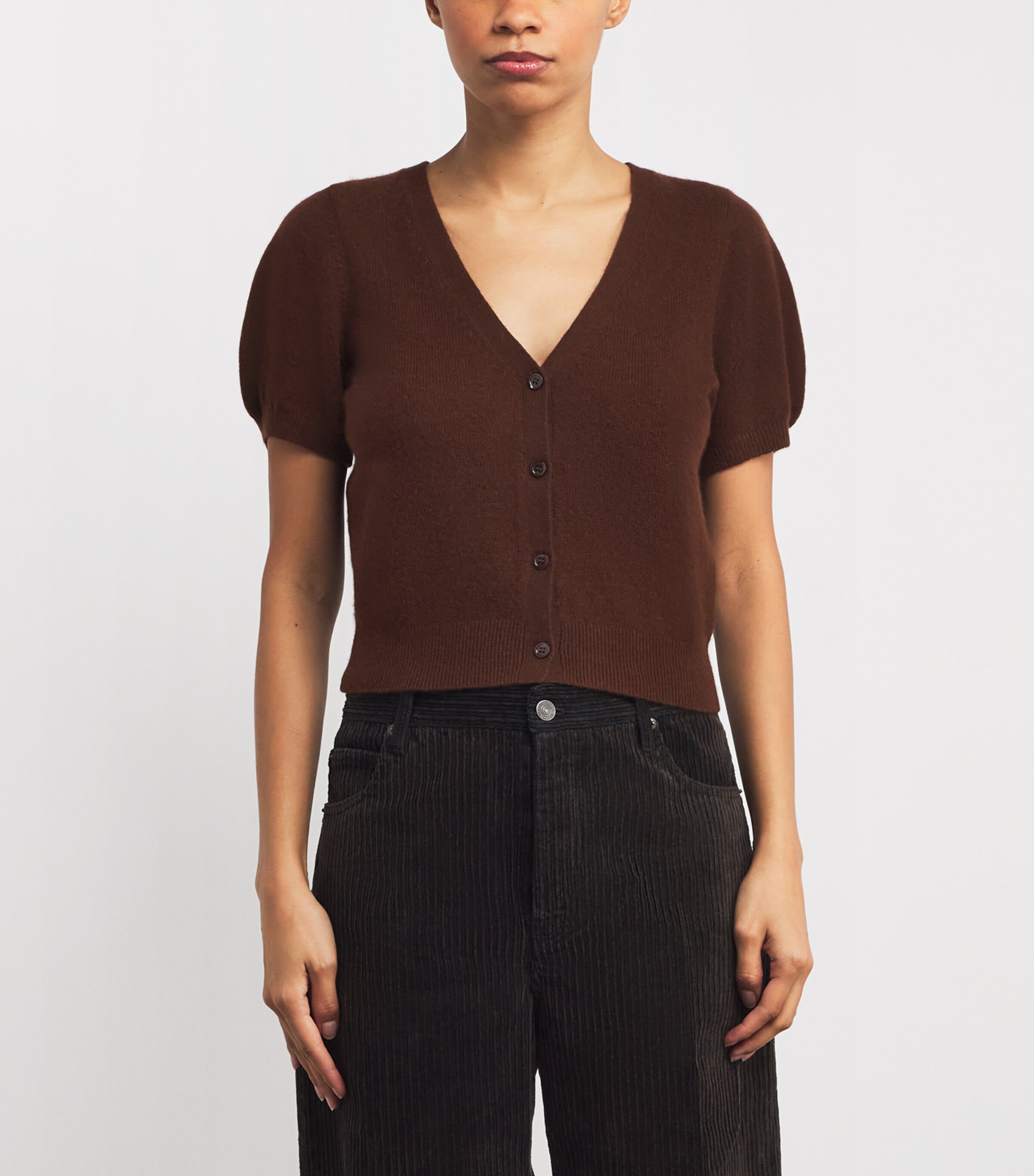 Cashmere Arella Cardigan DARK UMBER Image 3