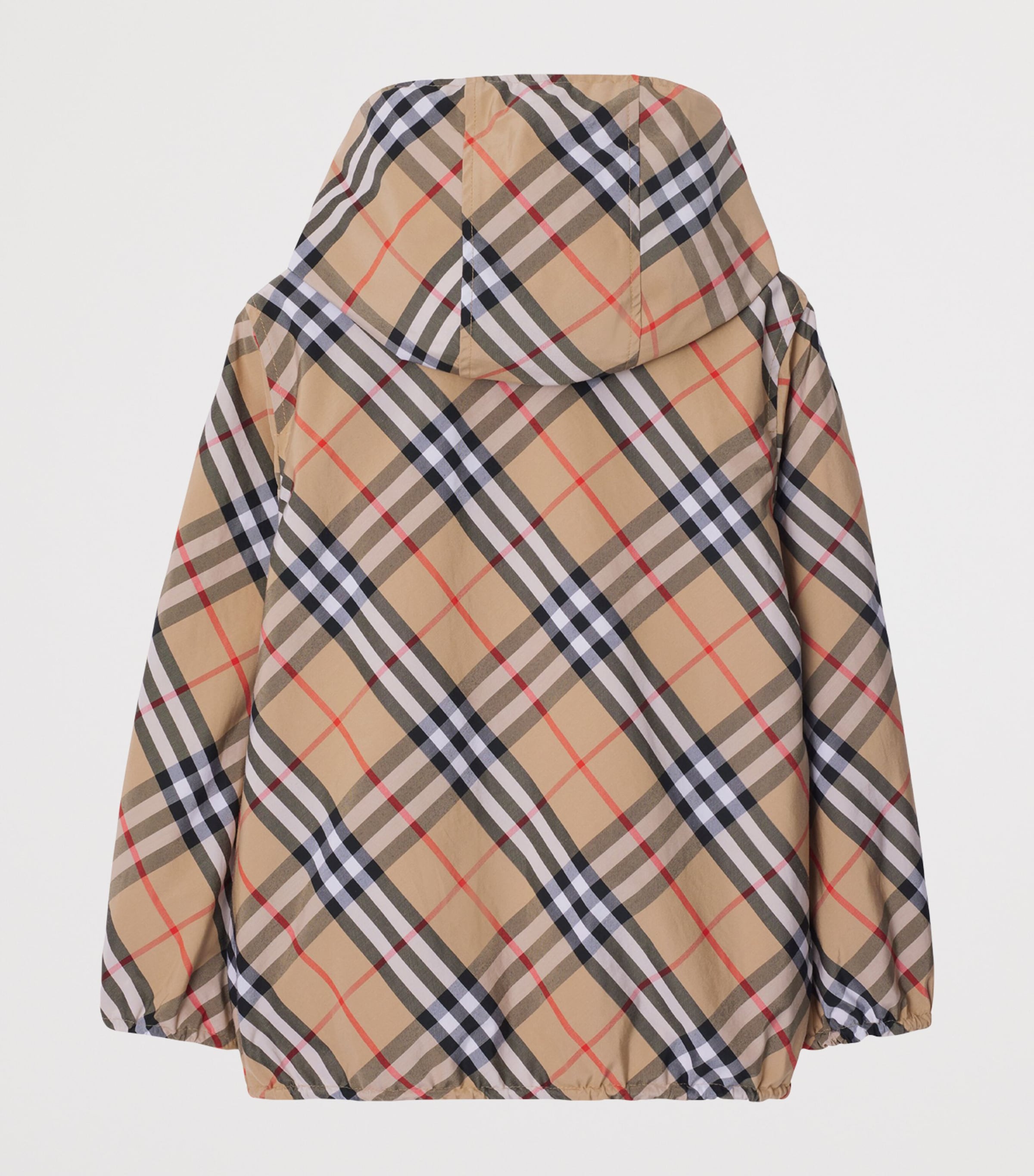 Burberry Kids Reversible Check Hooded Jacket (3-12 Years) Sand Ip Check Image 3