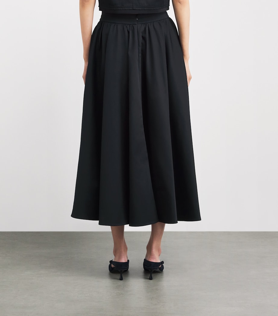 Patou Womens Volume Midi Skirt Night Blue Image 5
