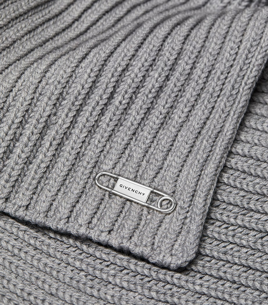 Givenchy Wool Safety Pin Scarf Image 2