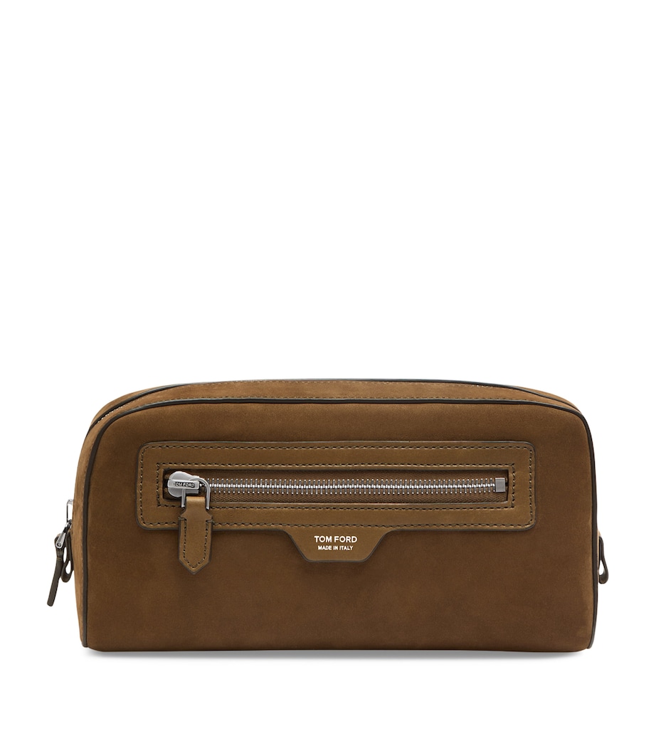 TOM FORD Mens Suede Wash Bag Ebu Image 1