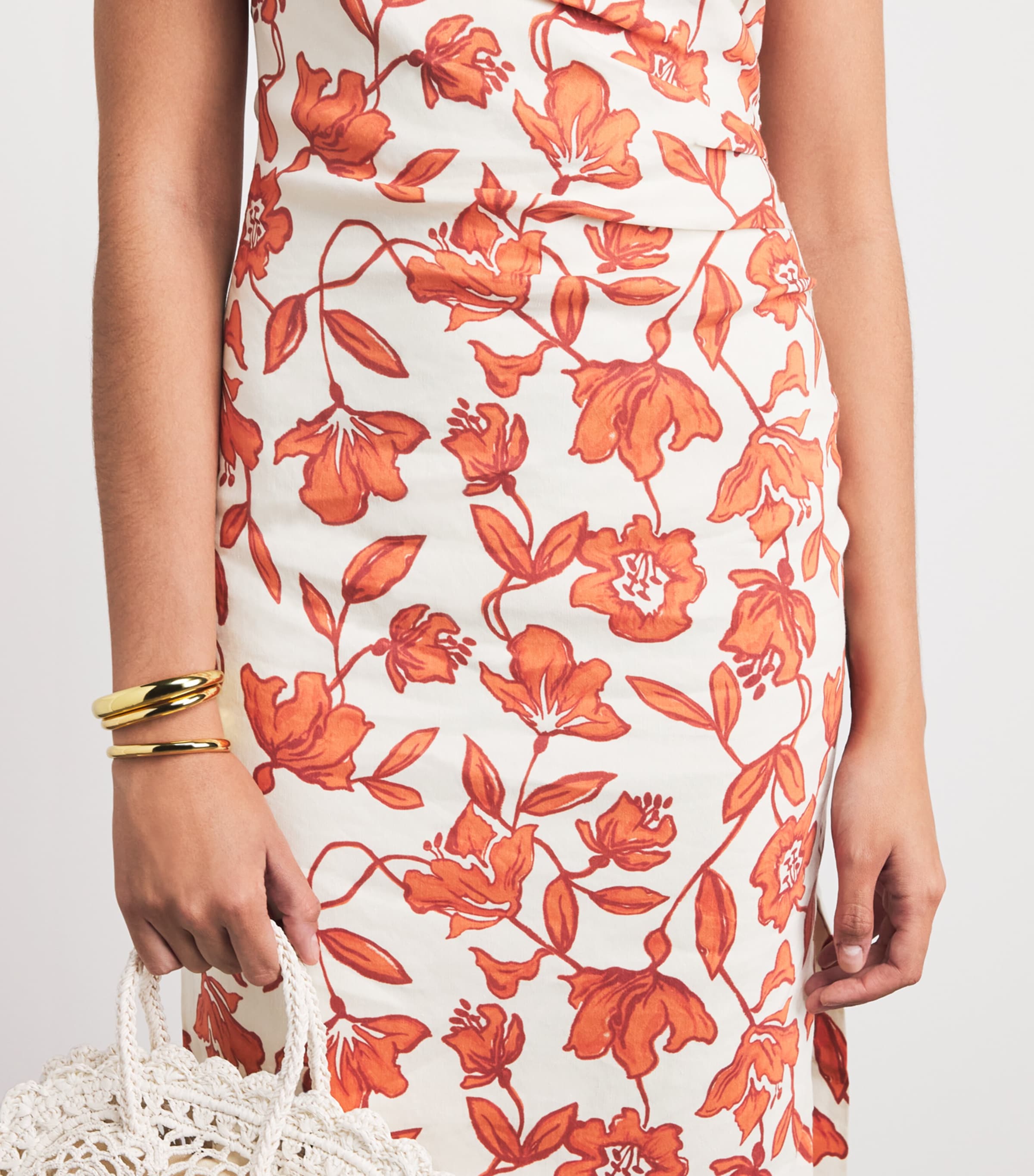 SIR. Womens Linen-Blend Chloe Midi Dress Tuileries Image 5