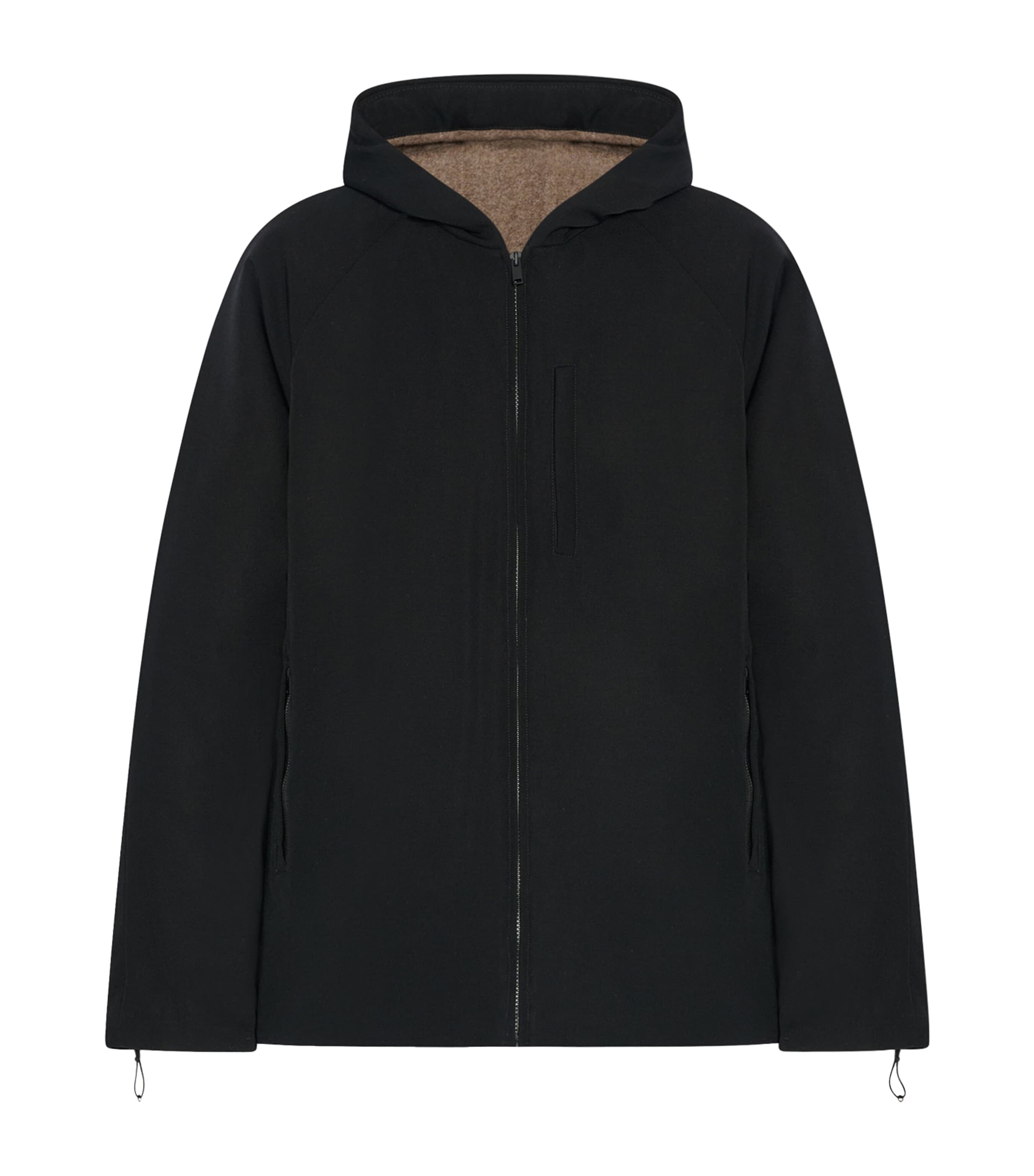 Horatio Wool Hooded Coat BLACK Image 1
