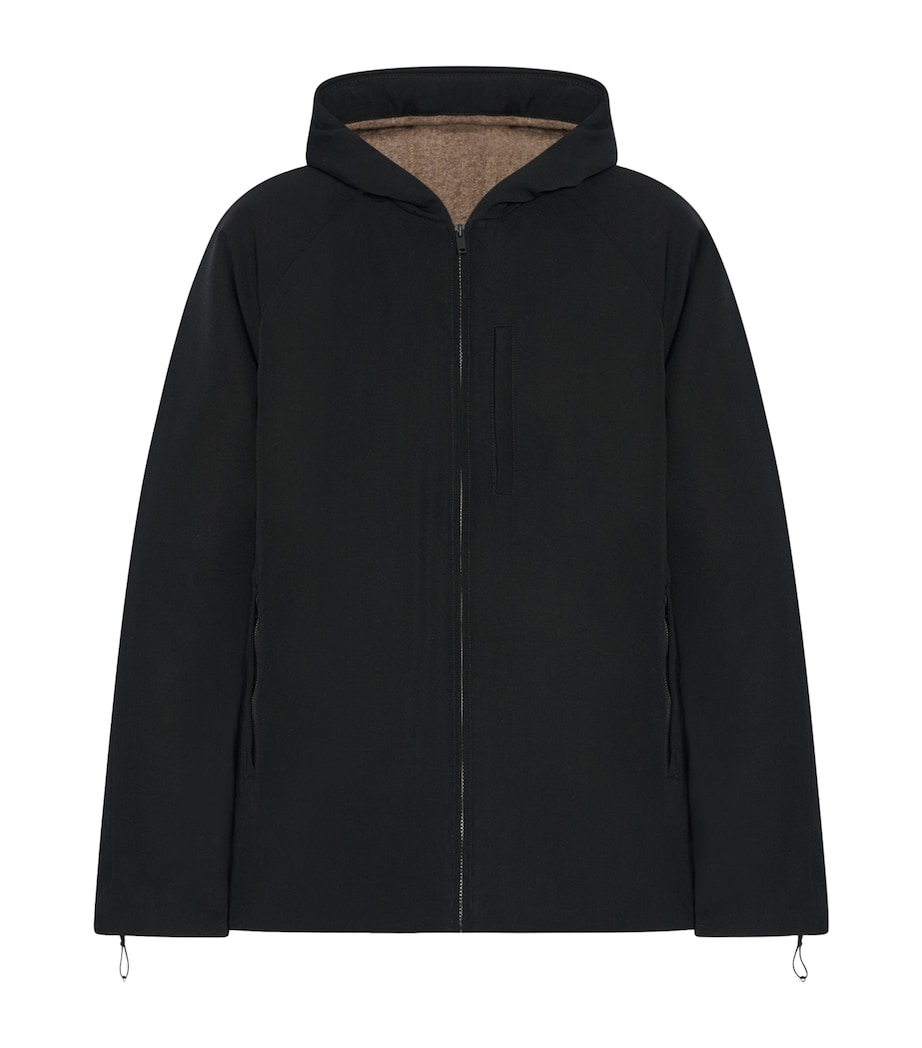 Horatio Wool Hooded Coat BLACK Image 1
