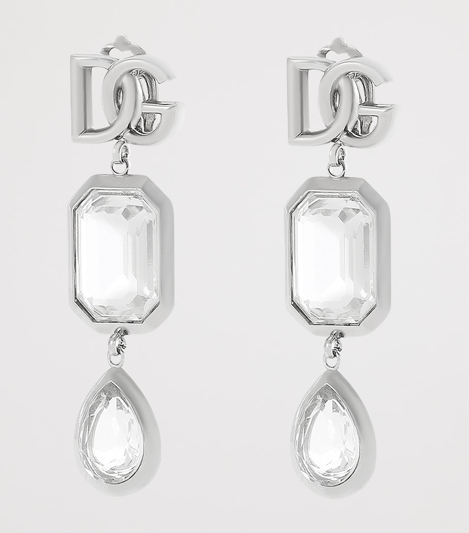 Embellished Logo Clip-On Earrings 87655-SILV Image 3