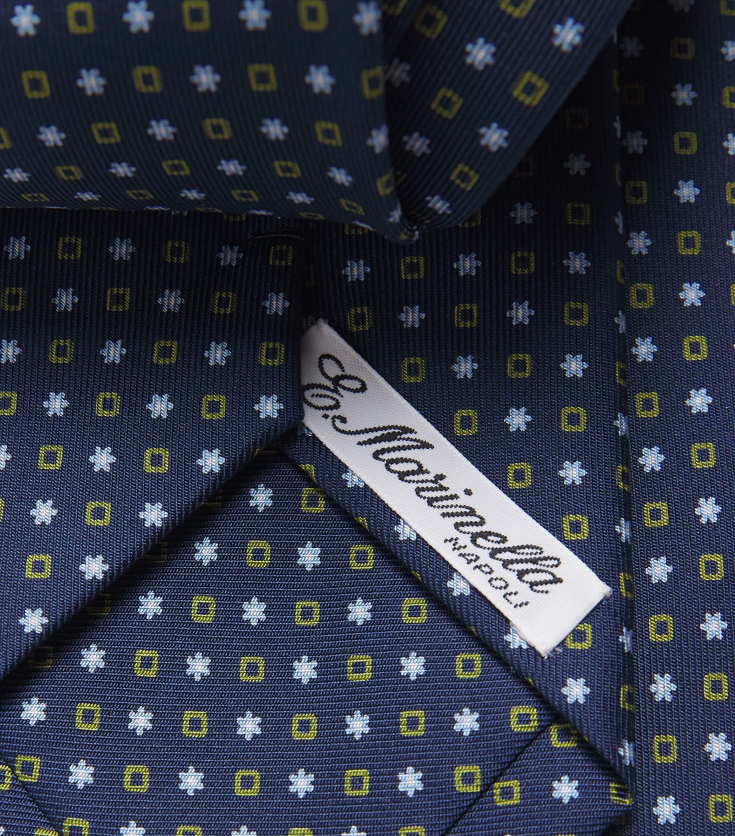 E. Marinella Silk Printed Tie Navy Image 3