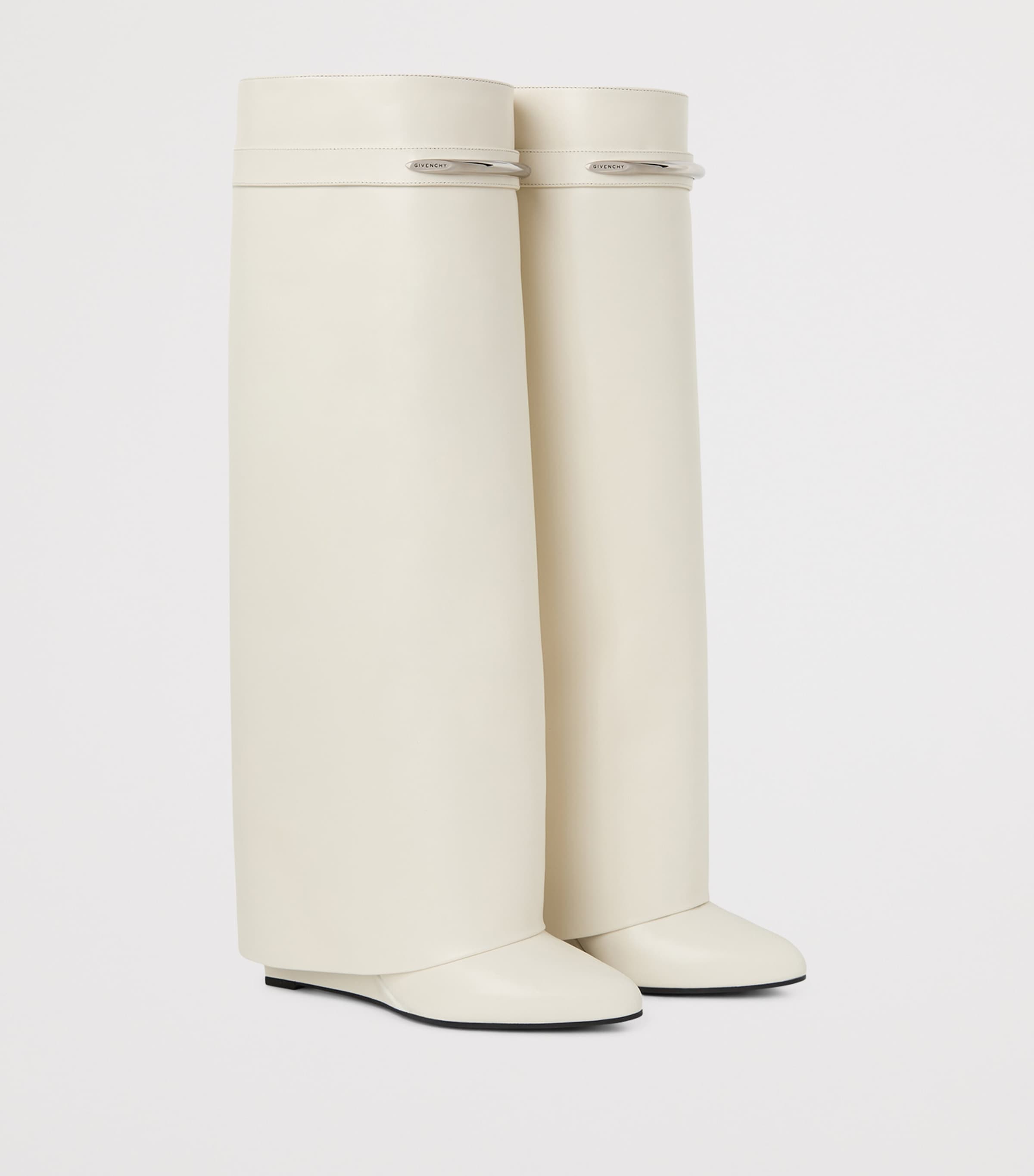 Givenchy Leather Shark Knee-High Boots Image 3