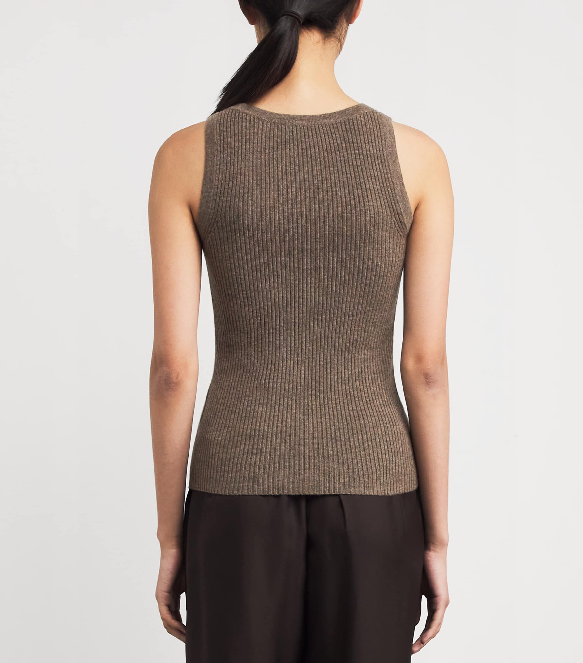 Wool-Cashmere Sweater Tank Top HAZELNUT BROWN Image 4