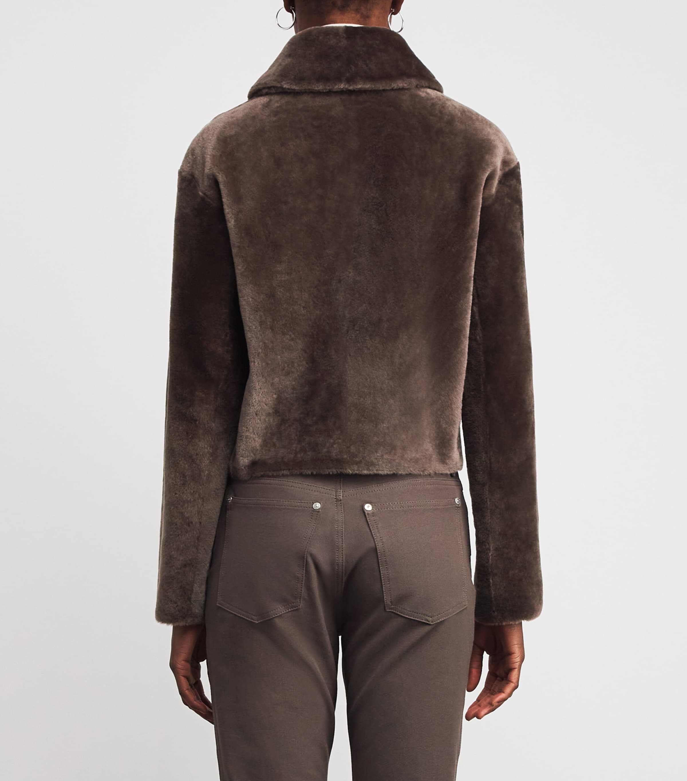 Shearling Reversible Alloway Jacket MUSHROOM Image 4